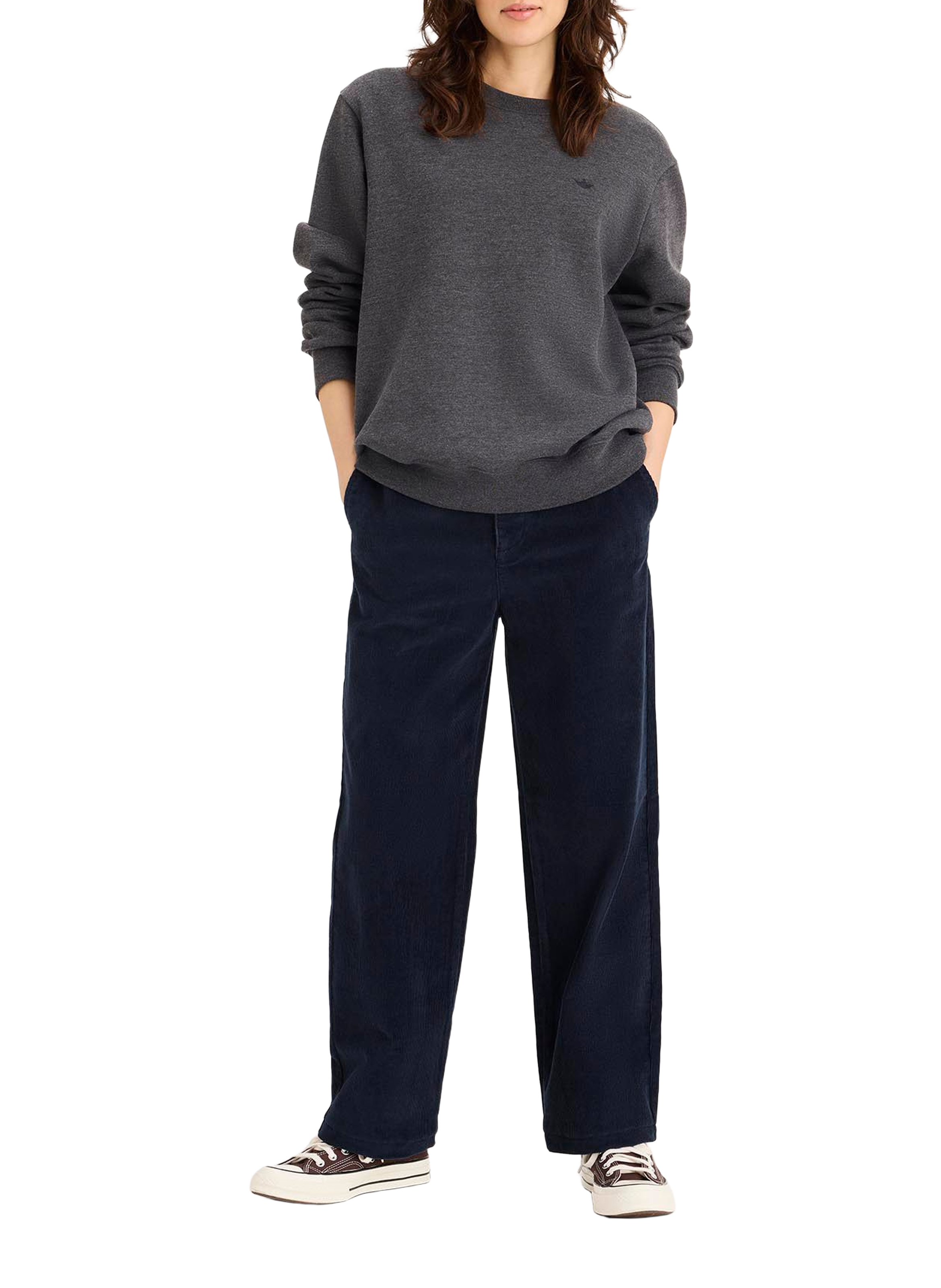 Pantalon droit en coton DOCKERS Bleu