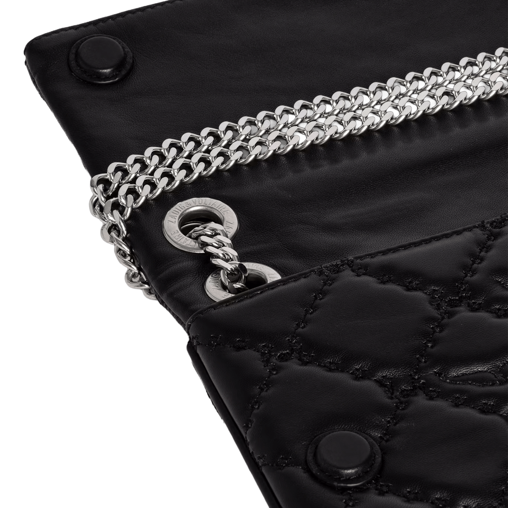 Pochette matelassée en cuir rock ii ZADIG&VOLTAIRE Noir