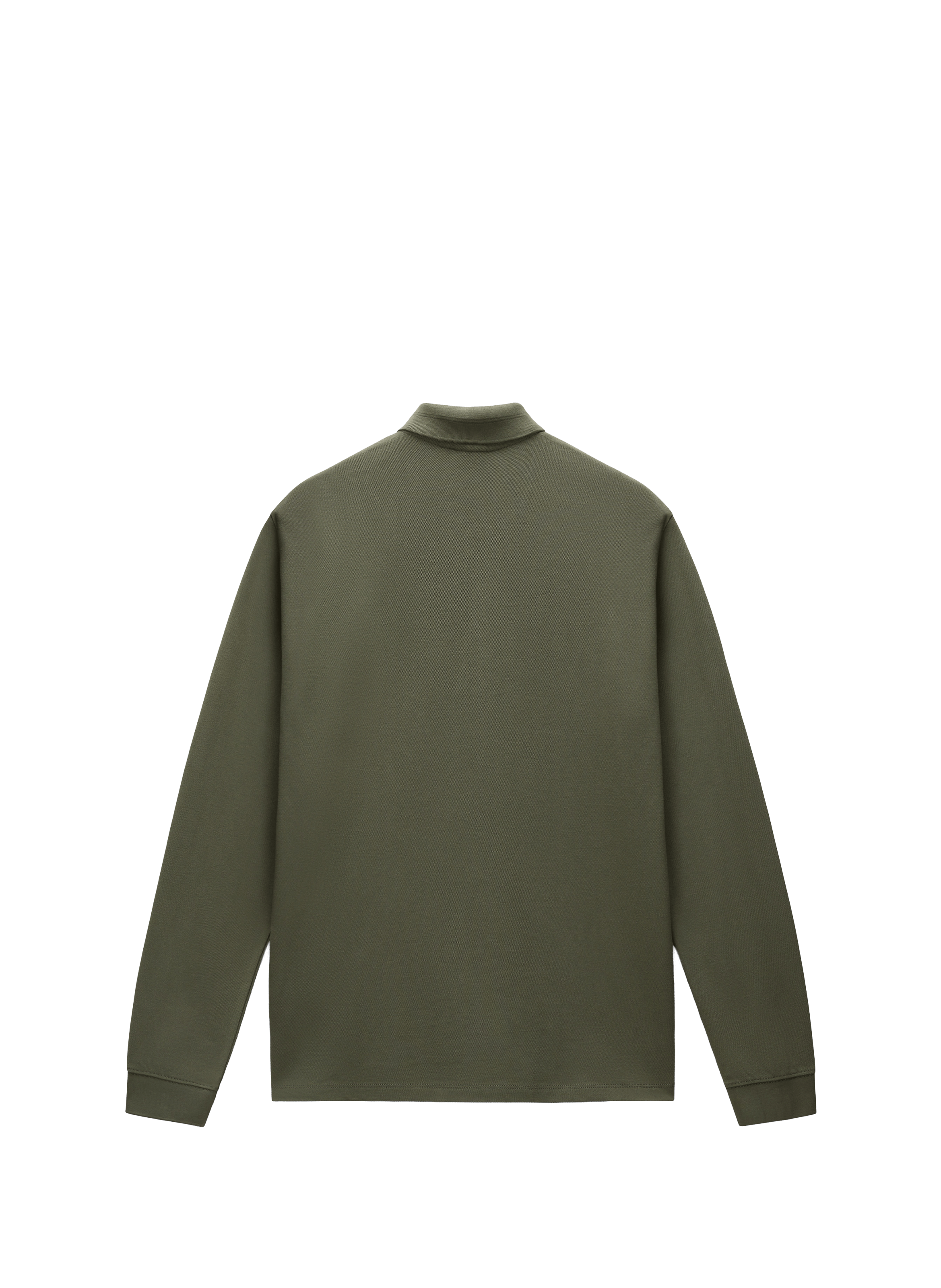 Long-sleeved cotton polo shirt NAPAPIJRI Green