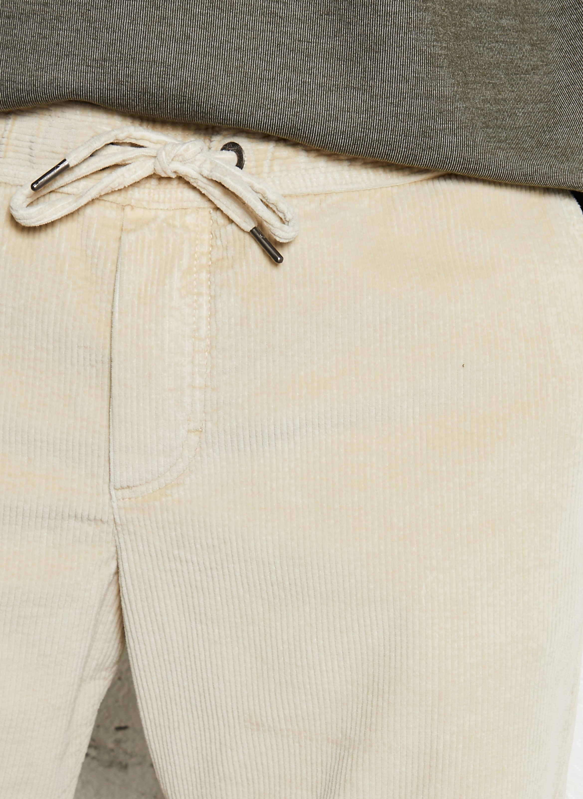 Pantalon droit en coton mélangé IKKS Beige