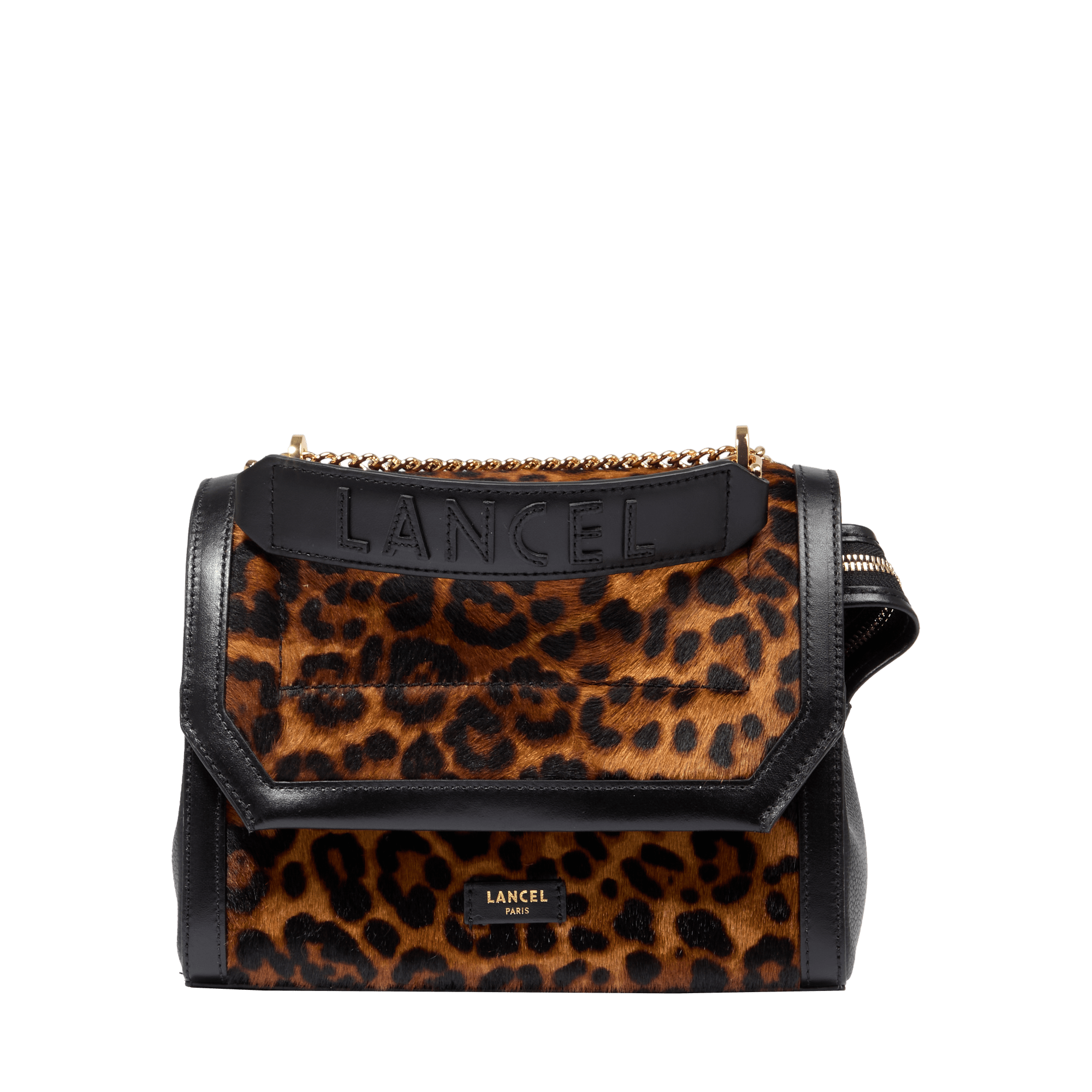 Sac rabat m ninon de lancel en cuir LANCEL Noir