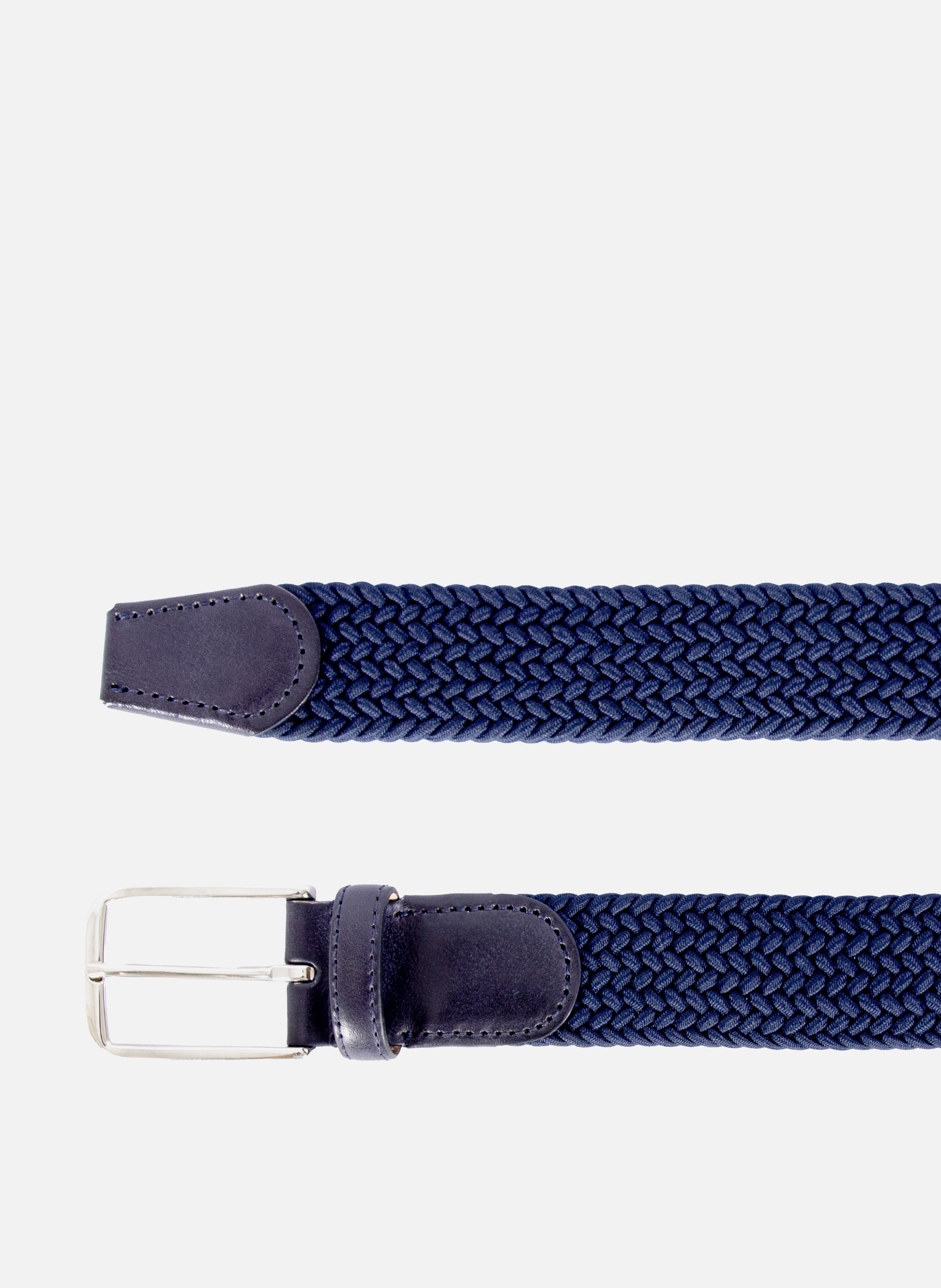 Ceinture tressée polyester cuir JULES & JENN Bleu
