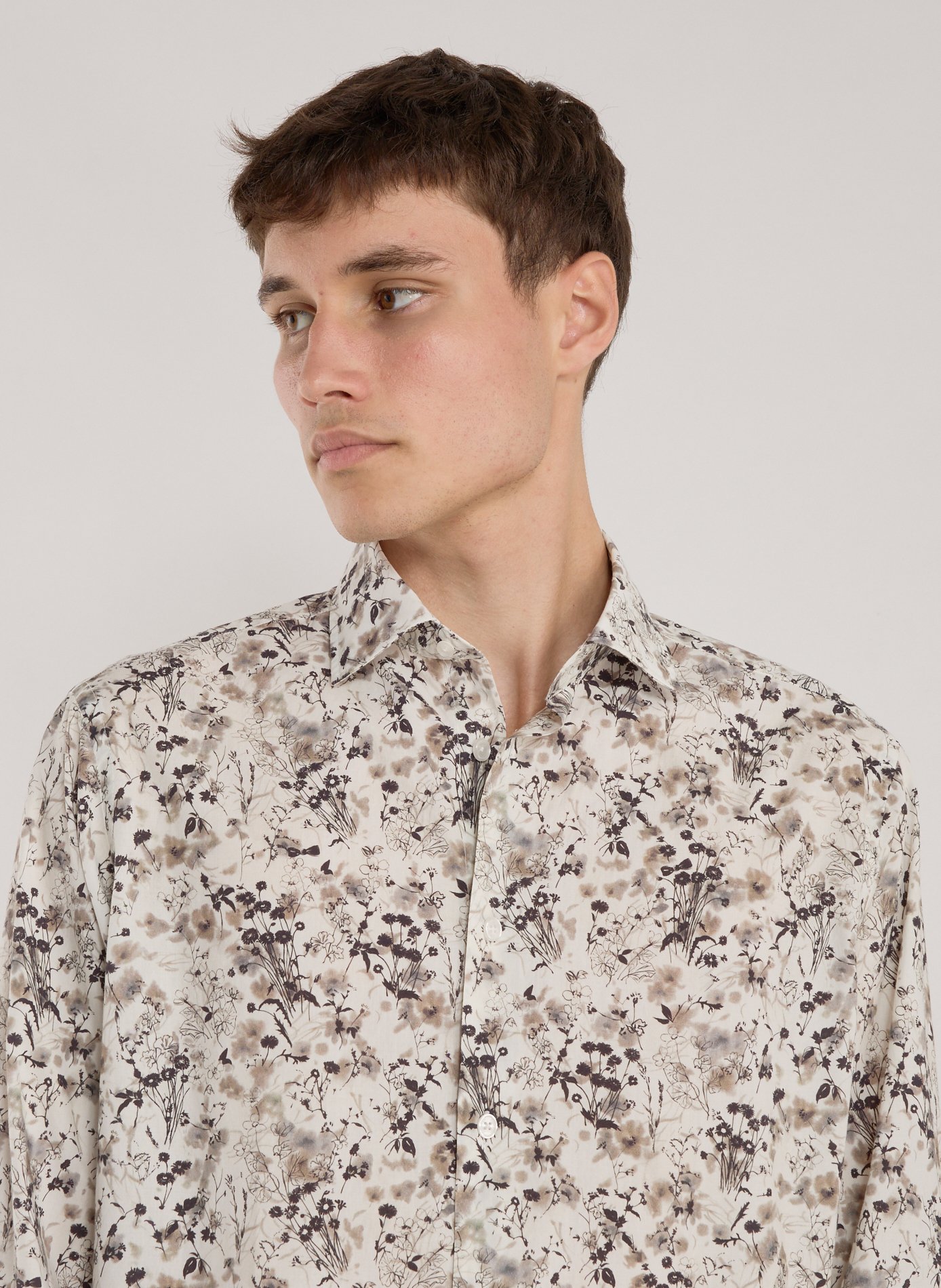  Printed cotton shirt EDEN PARK Brown