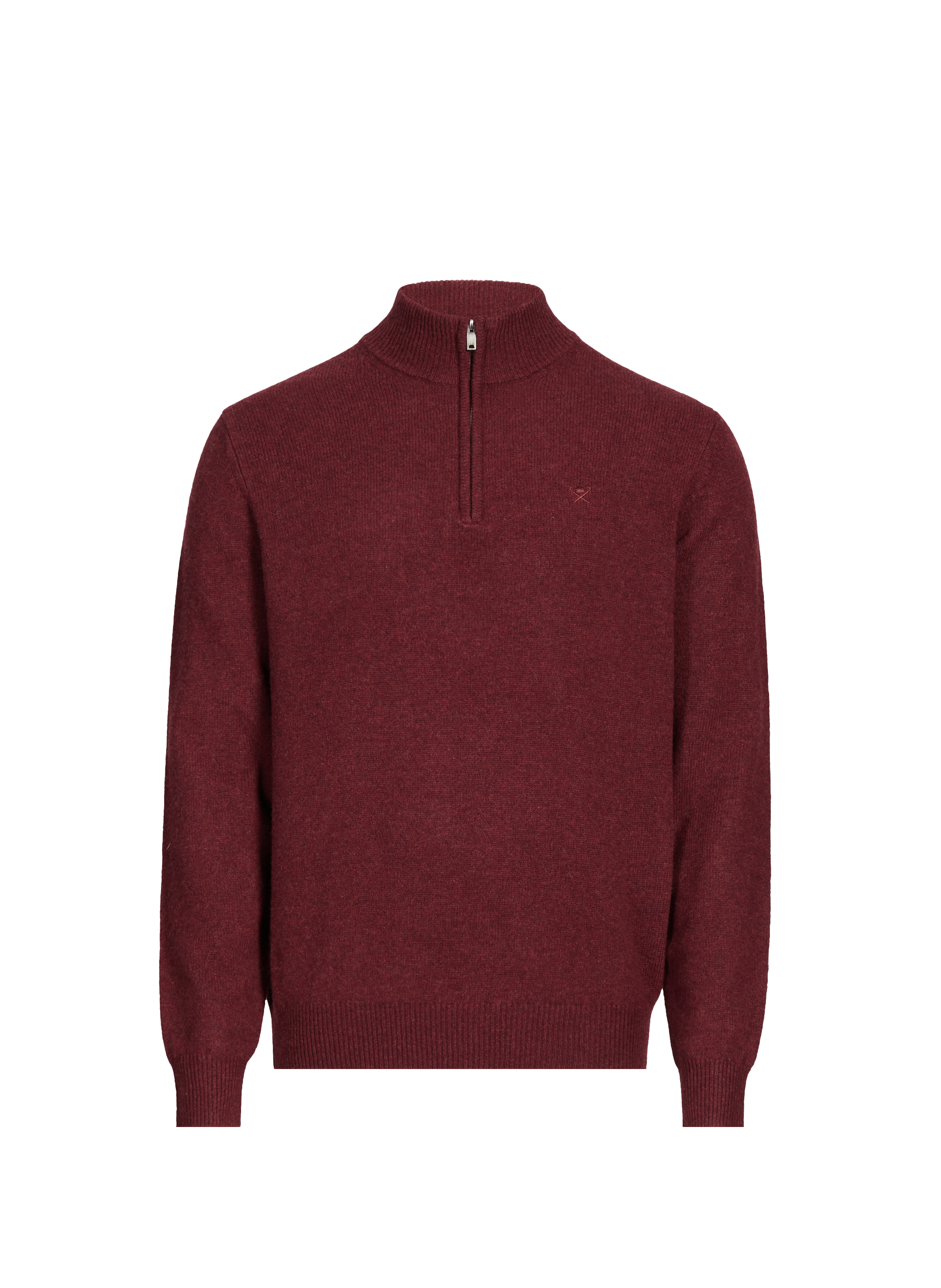 HACKETT Pull à col montant en laine  Rouge