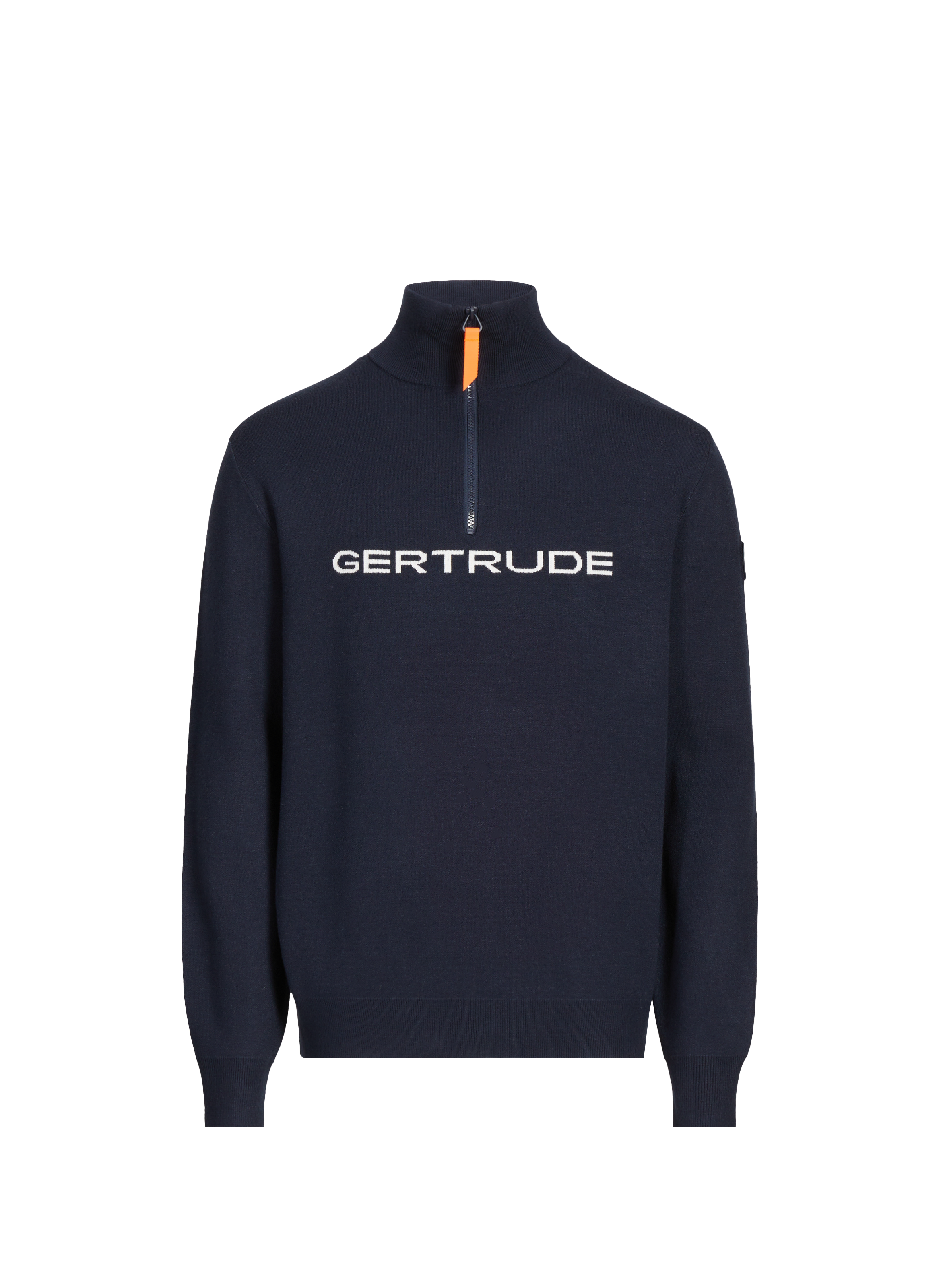 GERTRUDE ET GASTON Pull col montant zippé Bleu