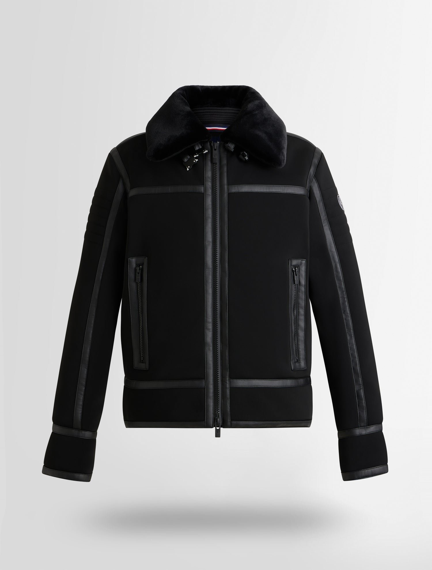 Blouson harlo col tailleur coupe regular FUSALP Noir