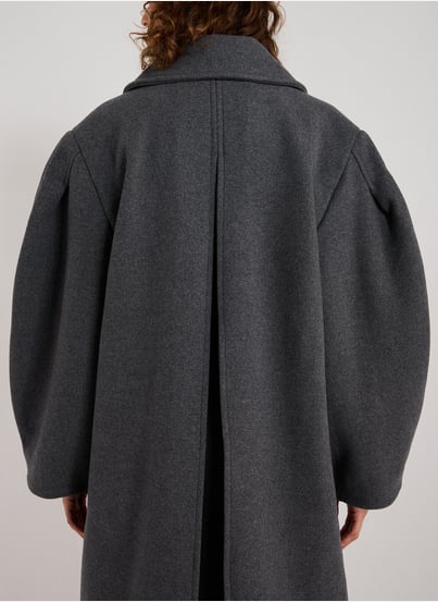 Oversized long woolen peacoat GANNI Oversized long woolen peacoat GANNI