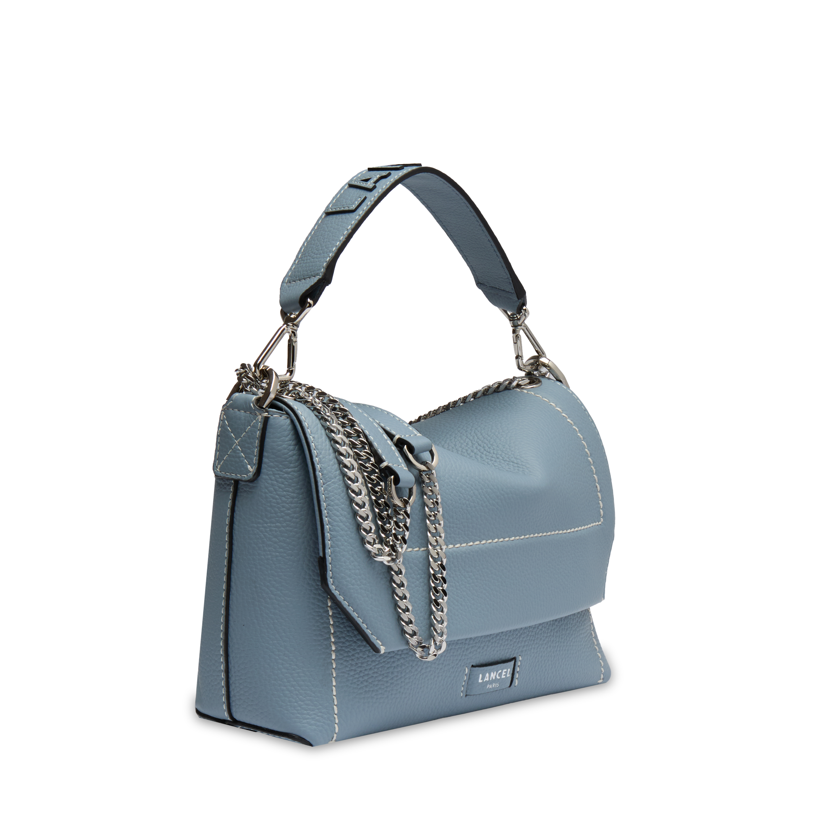 Sac rabat l ninon soft de lancel en cuir LANCEL Bleu