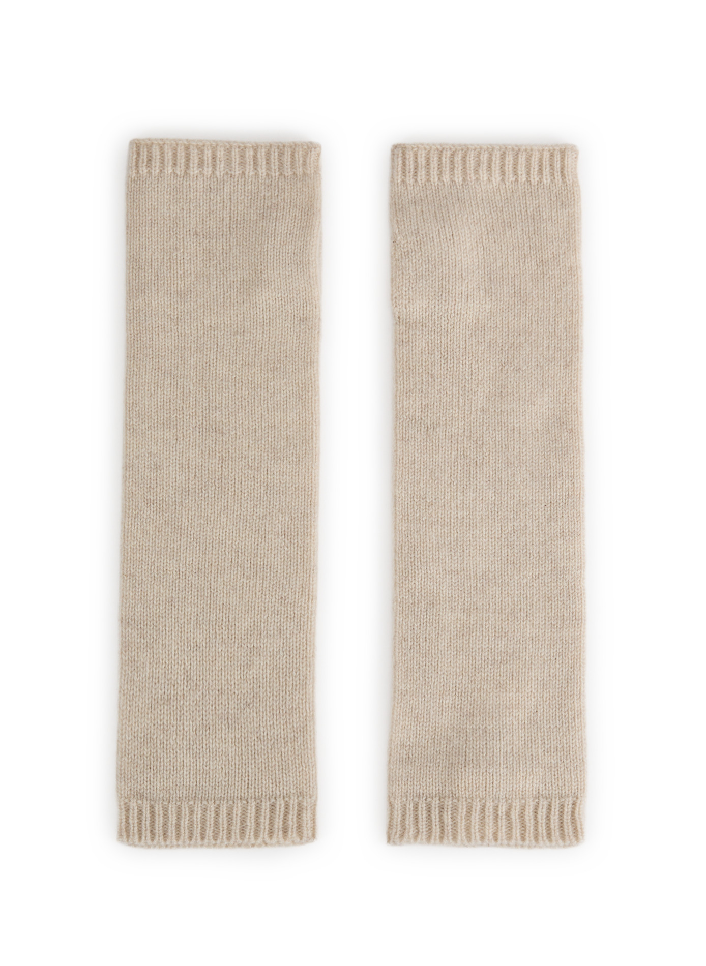 SAISON 1865 Mitaines côtelées en cachemire Beige