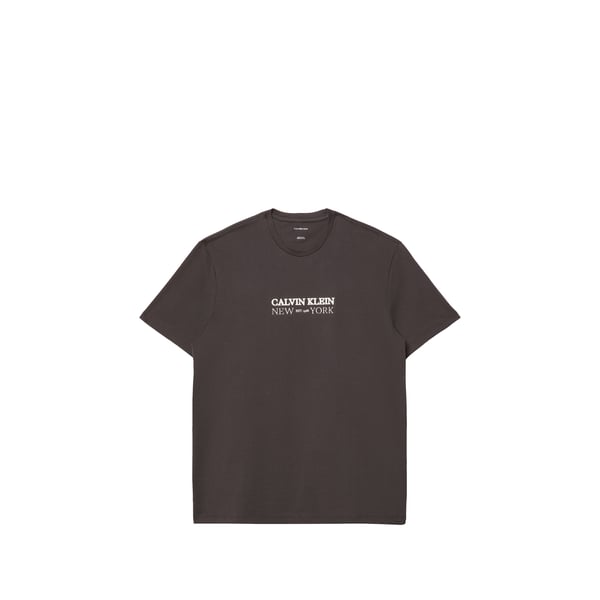 Calvin T-shirt manches courtes en coton avec logo Noir XL Male