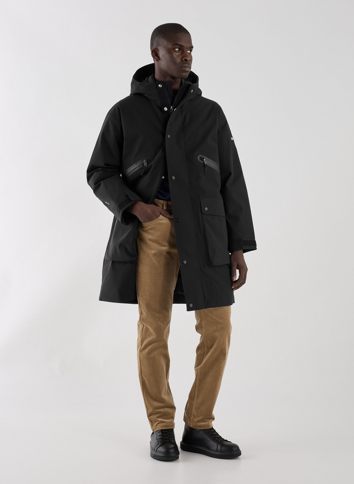 Long parka with hood MTD AIGLE Black