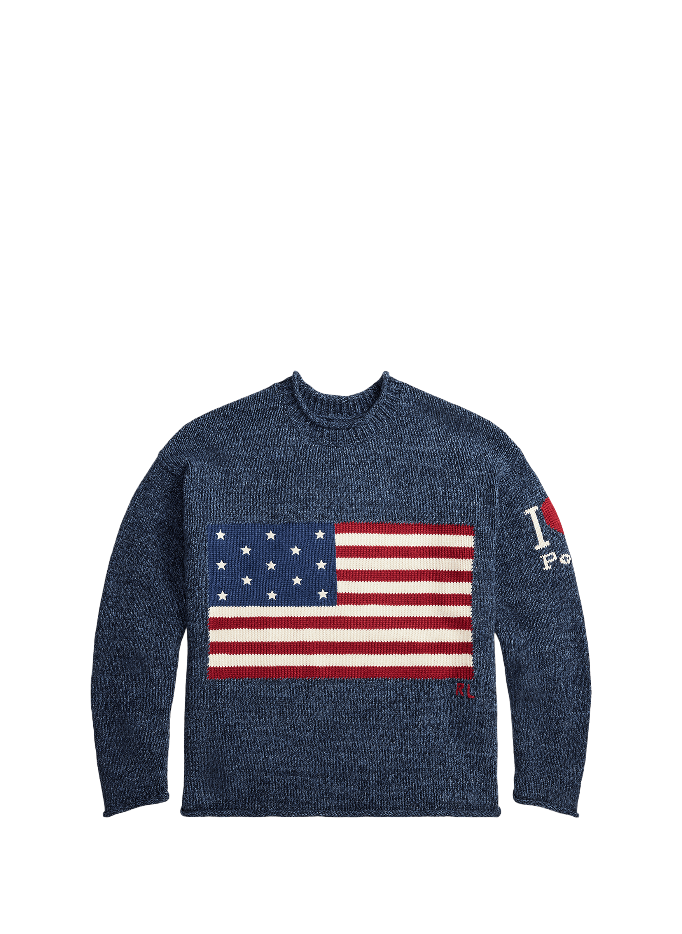 Cotton flag print sweater POLO RALPH LAUREN Blue