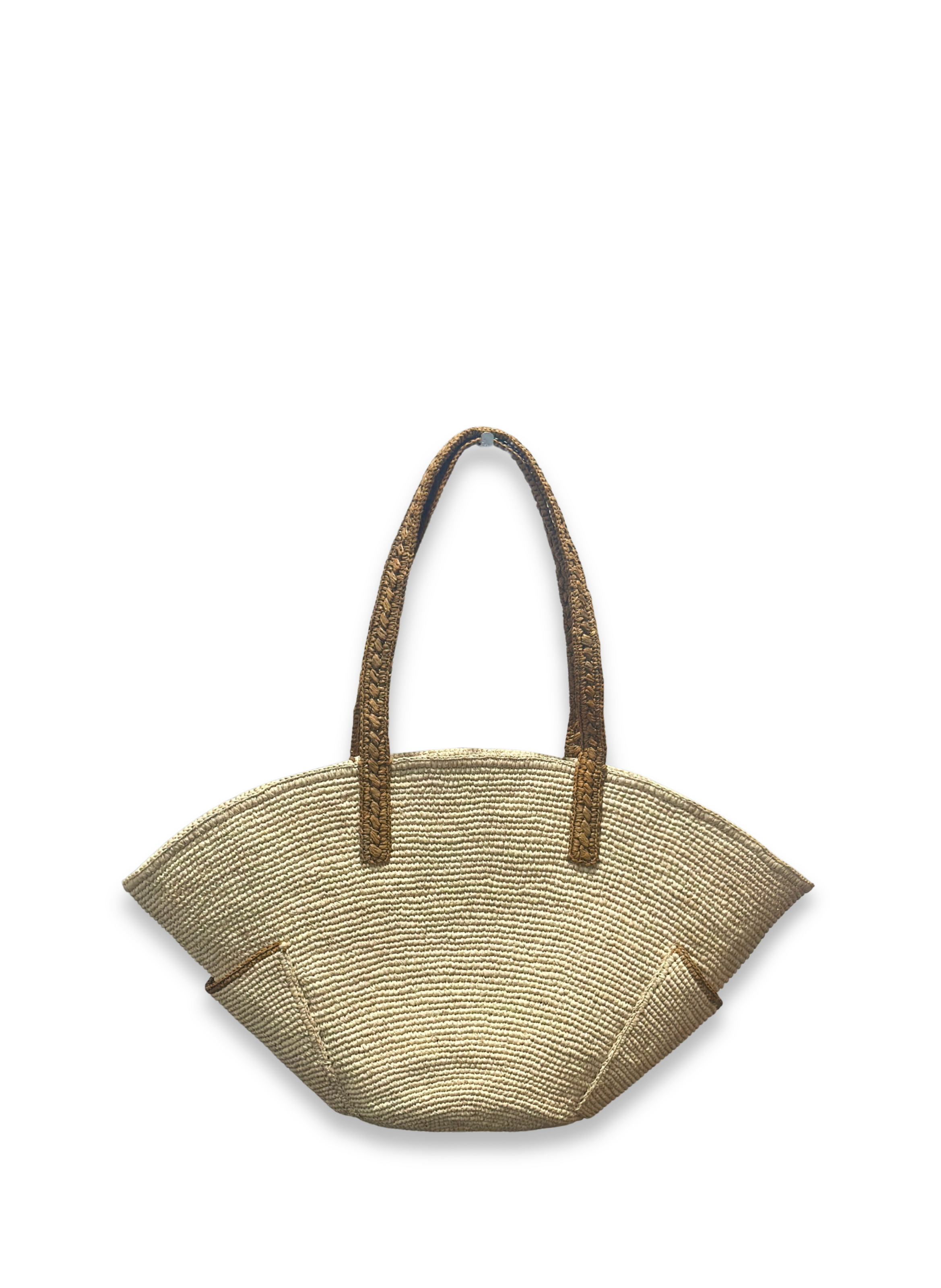 Sac de plage en feuille de palme AMARRE Beige