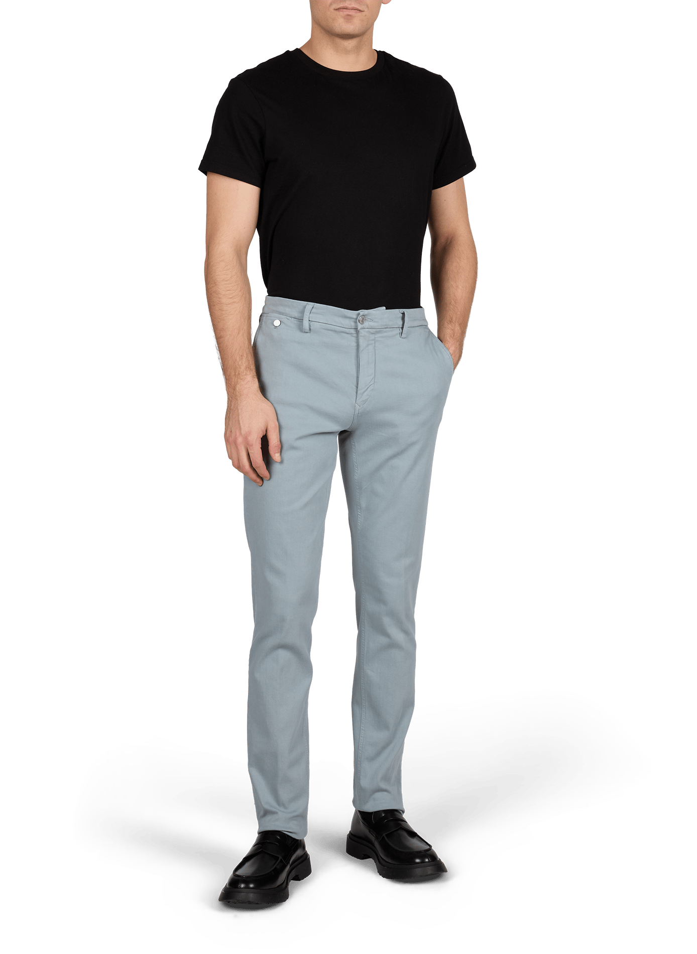 Plain slim fit jeans in blended cotton REPLAY Blue