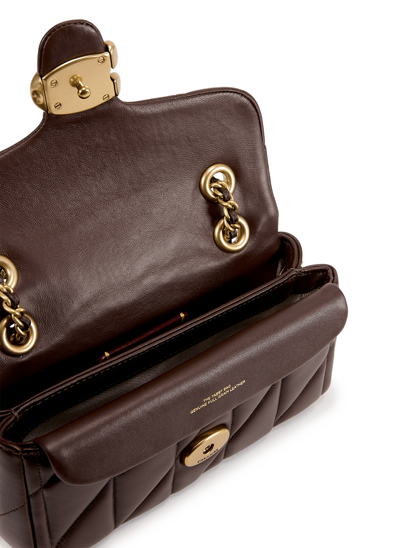 Sac à bandoulière matelassé en cuir COACH Marron