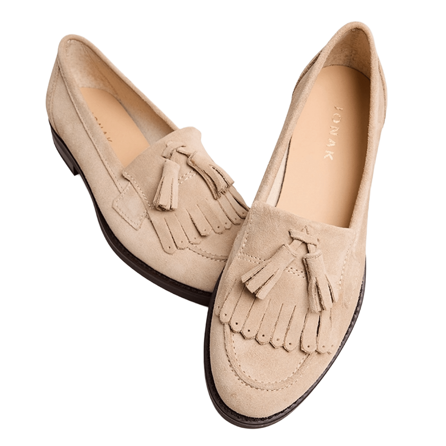 Mocassins en cuir nelle JONAK Beige
