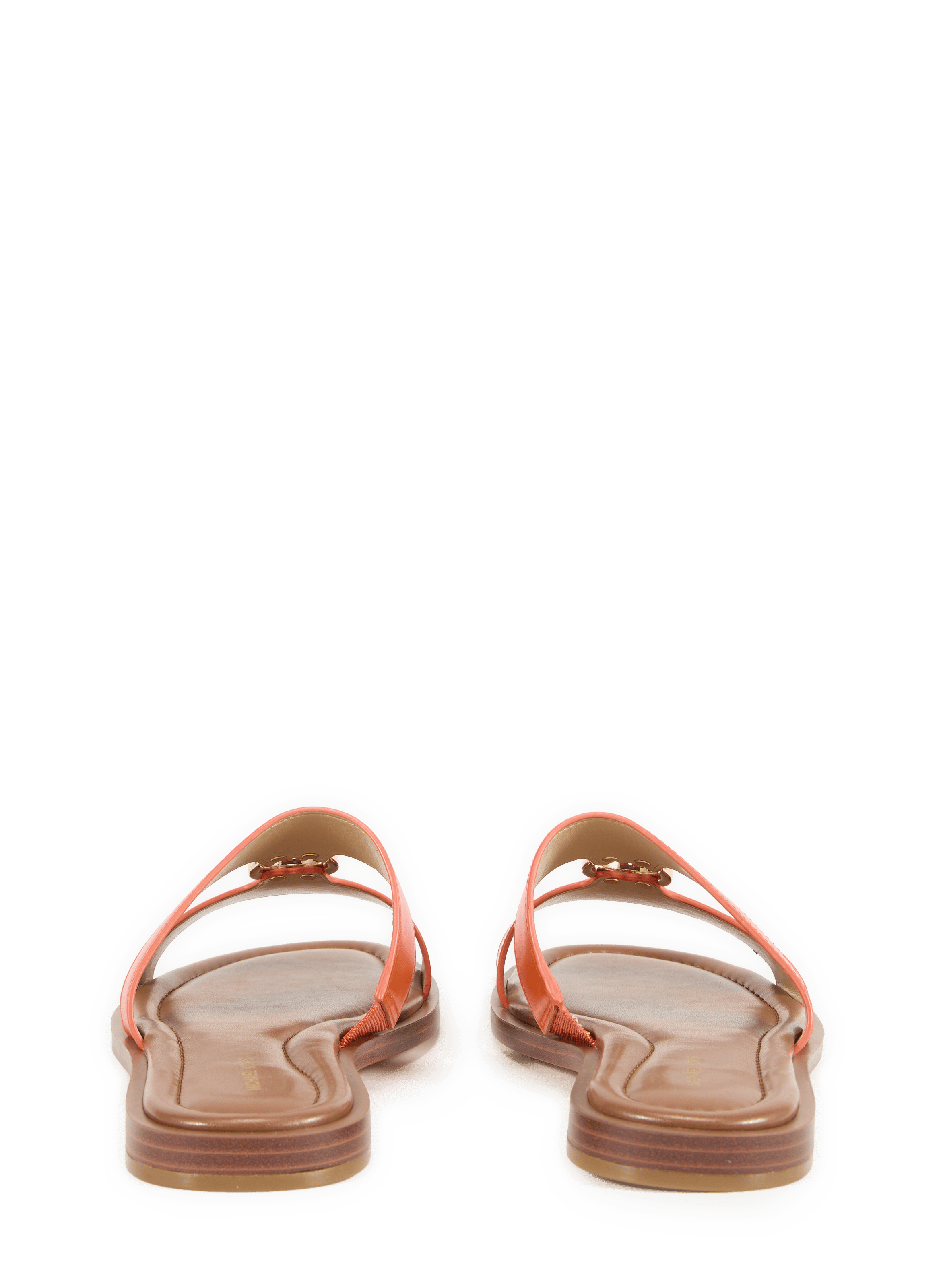 Sandales plates Erin en cuir de vache MICHAEL KORS Orange