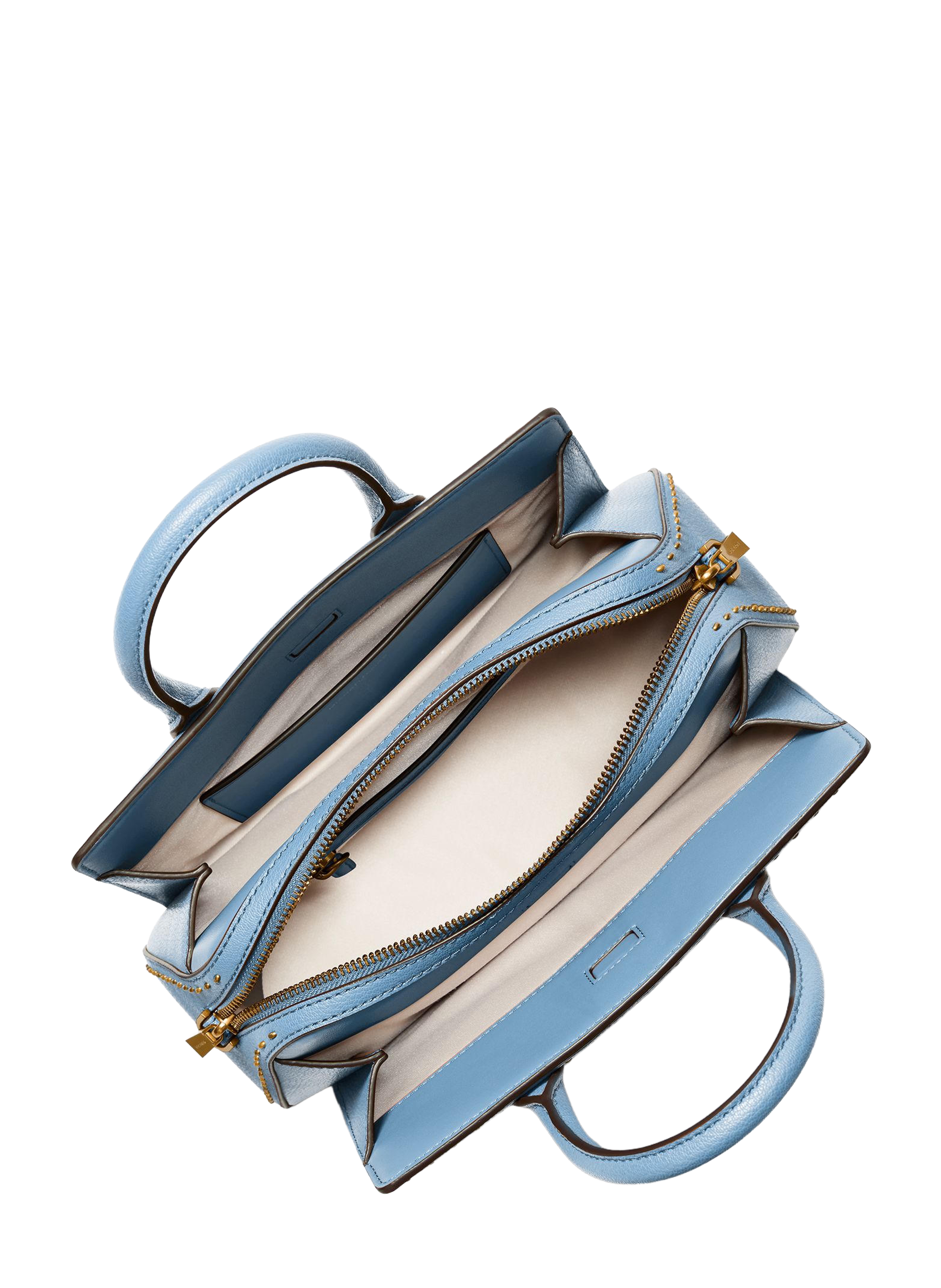 Sac à main Laila S en cuir clouté MICHAEL KORS Bleu