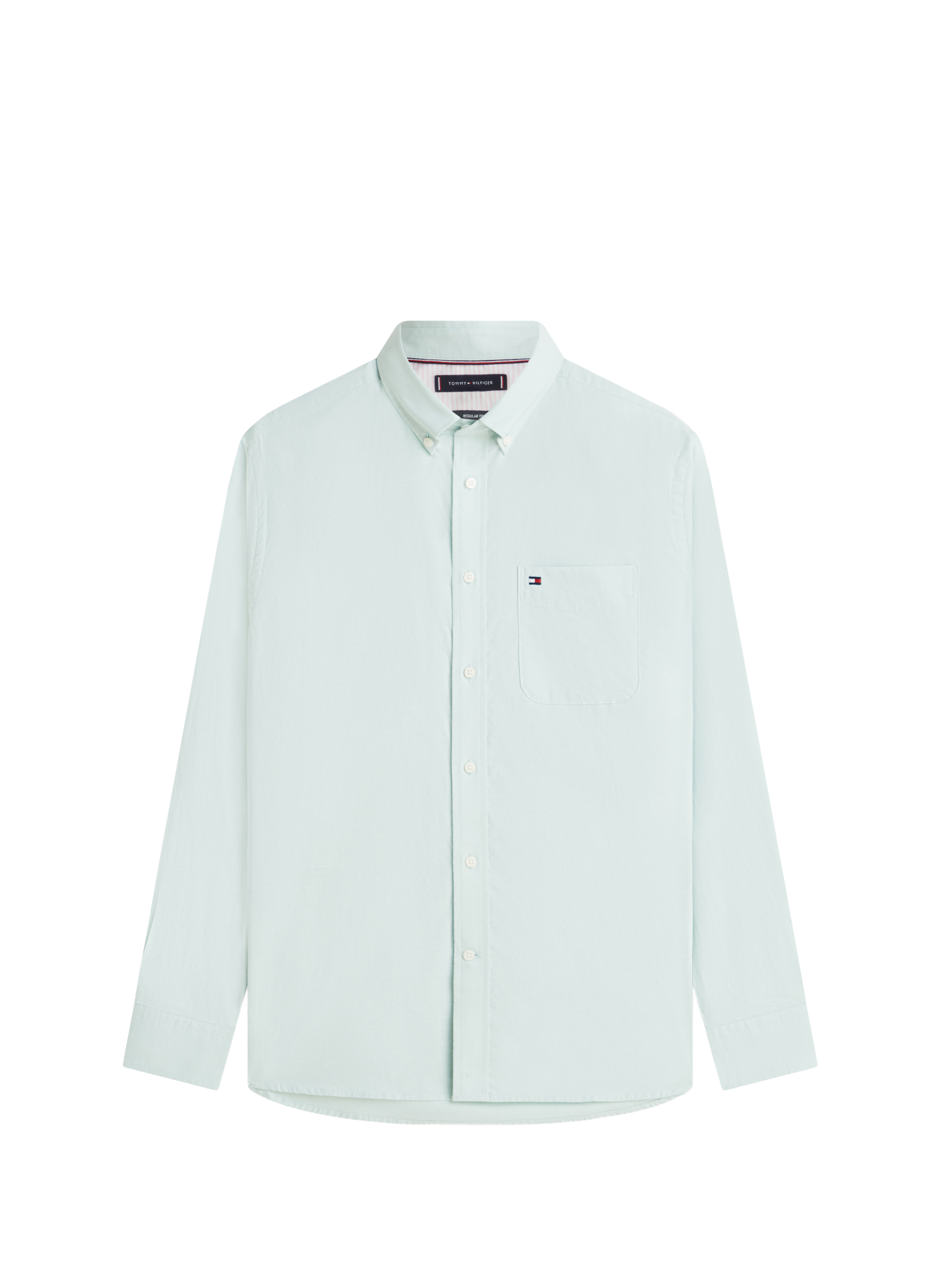 Chemise slim léger en coton mélangé TOMMY HILFIGER Vert