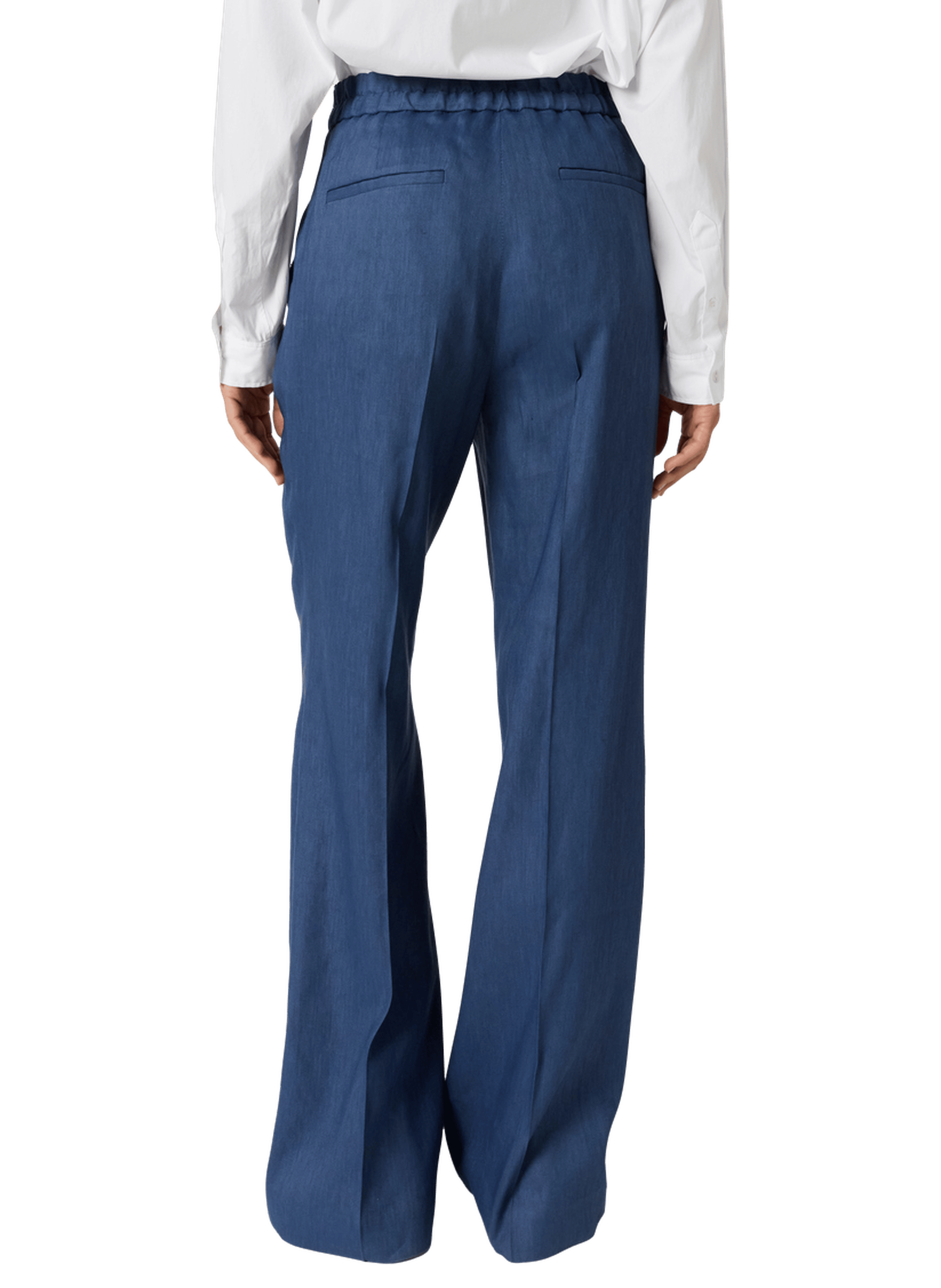 Pantalon droit en lin mélangé - alayna GERARD DAREL Bleu