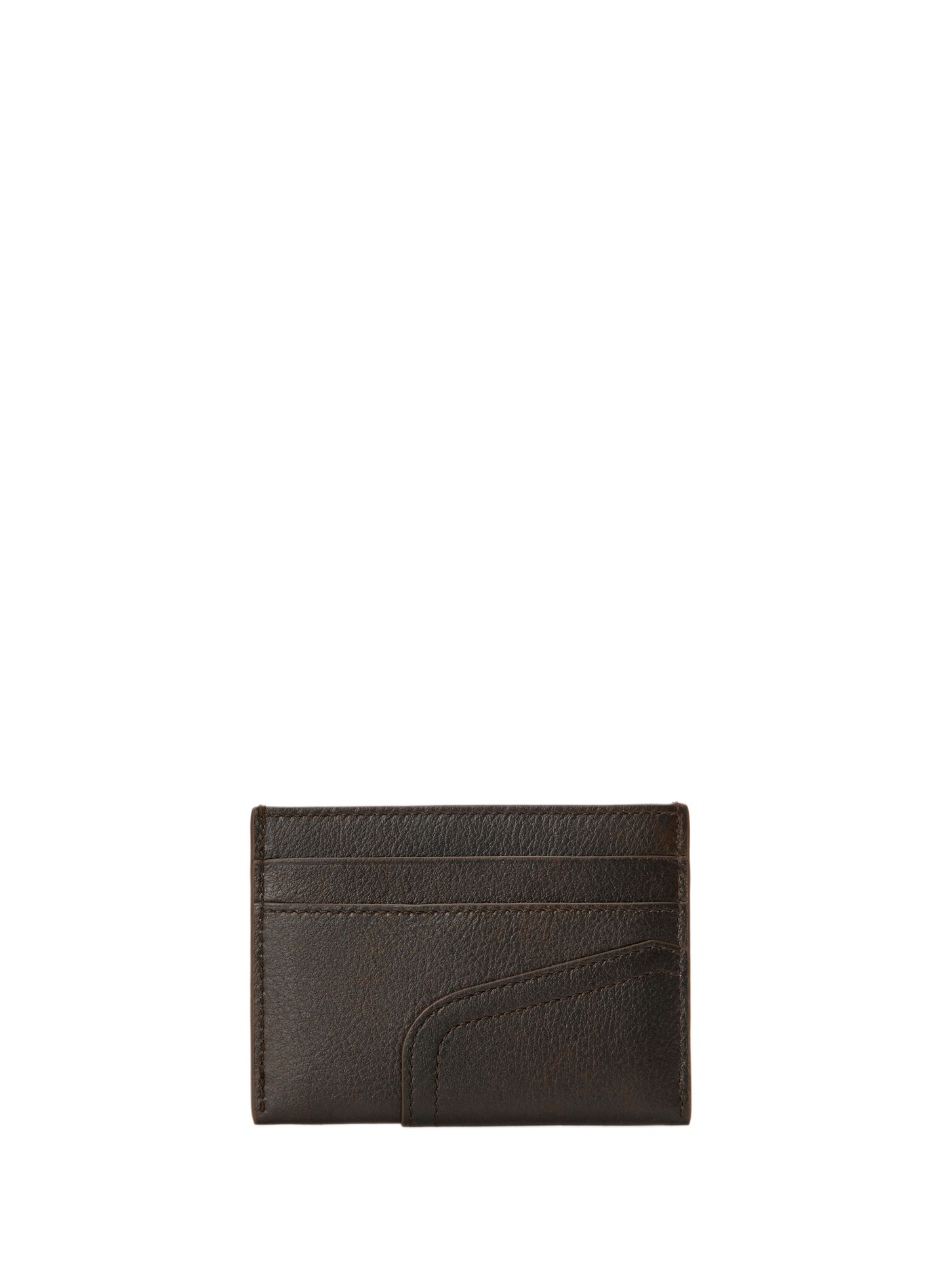 Porte-cartes simple Panta en cuir de veau brillant LOEWE Marron