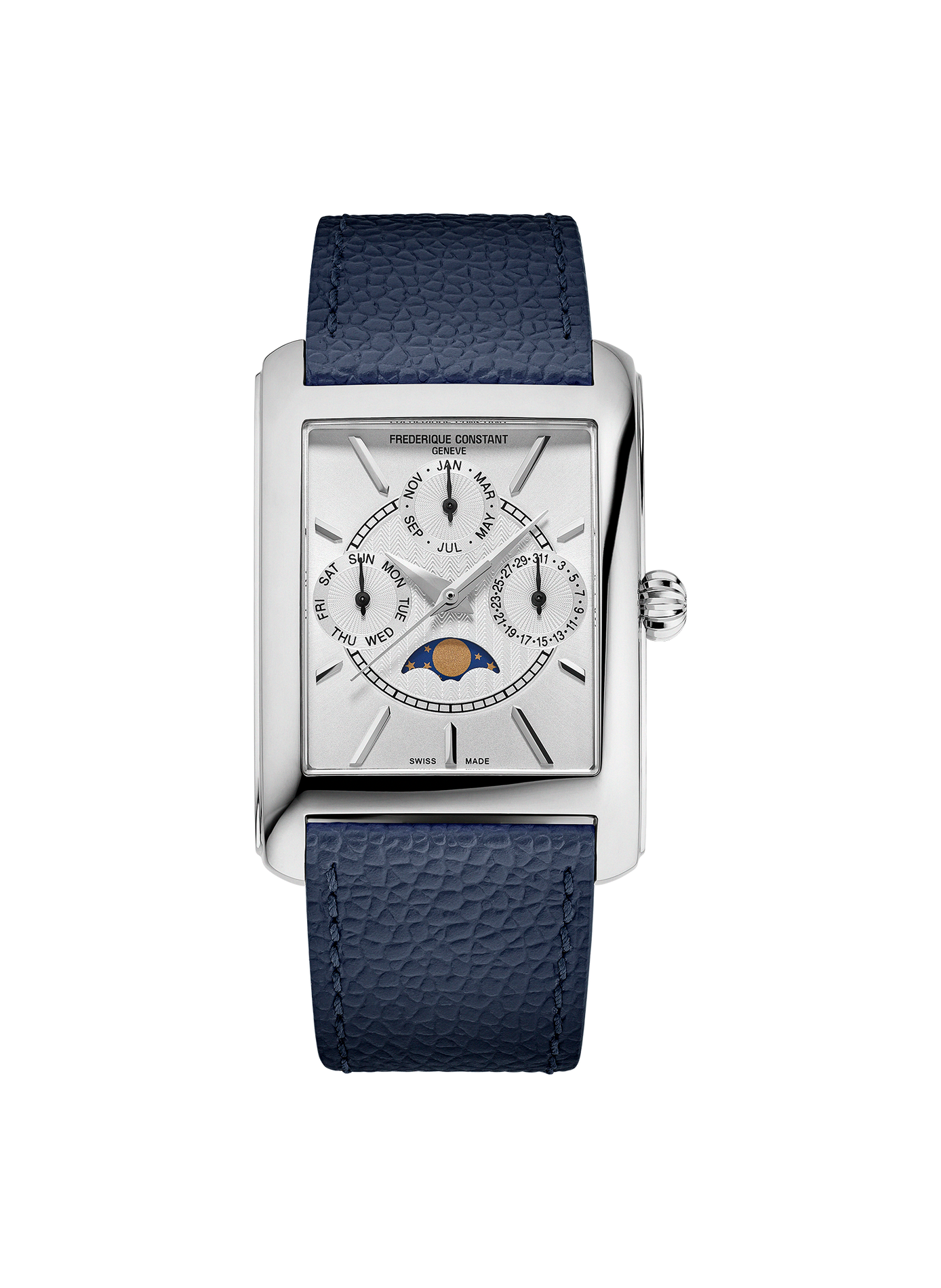Montre quartz en cuir de veau FREDERIQUE CONSTANT Blanc