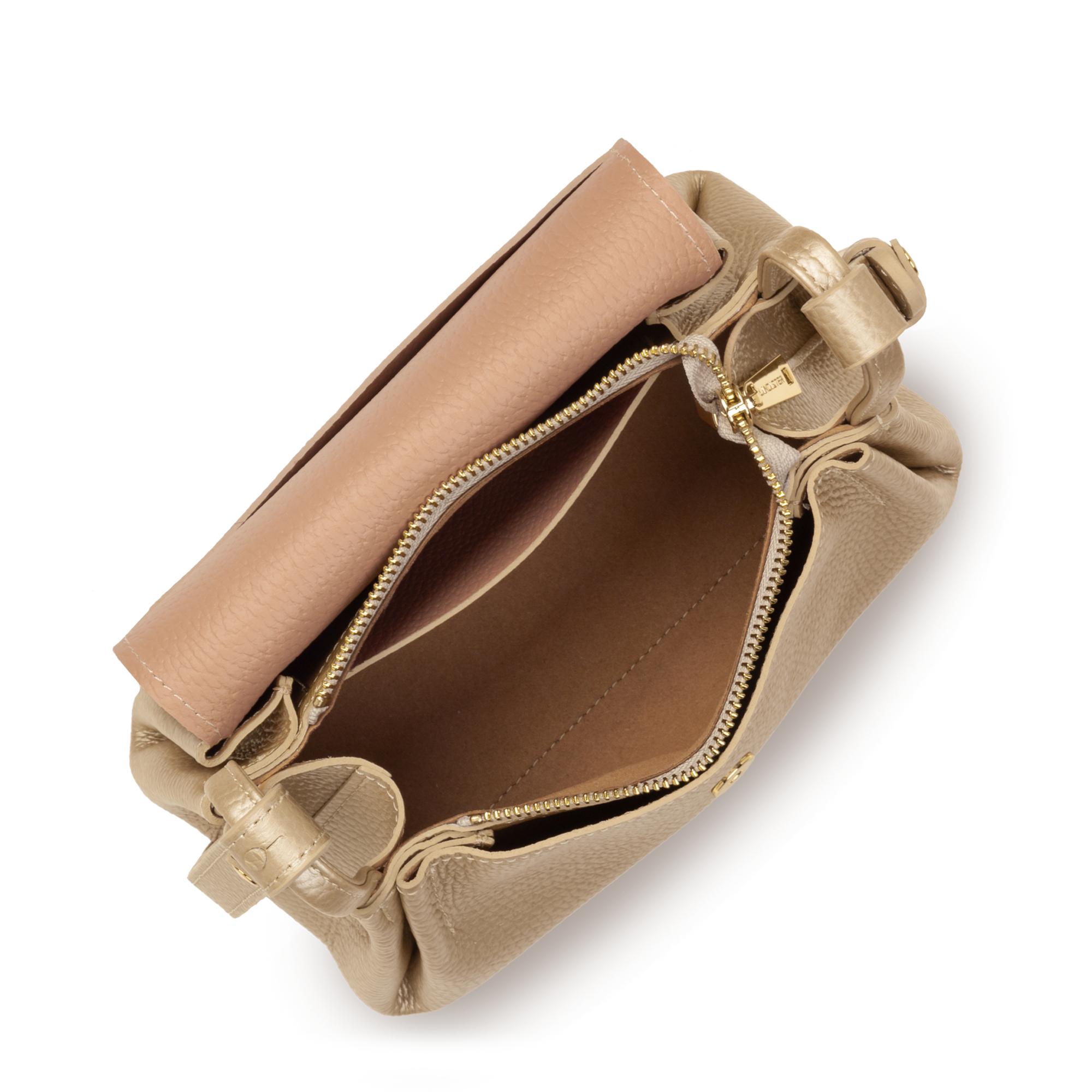 Petit sac trotteur - accordéon double LANCASTER Doré