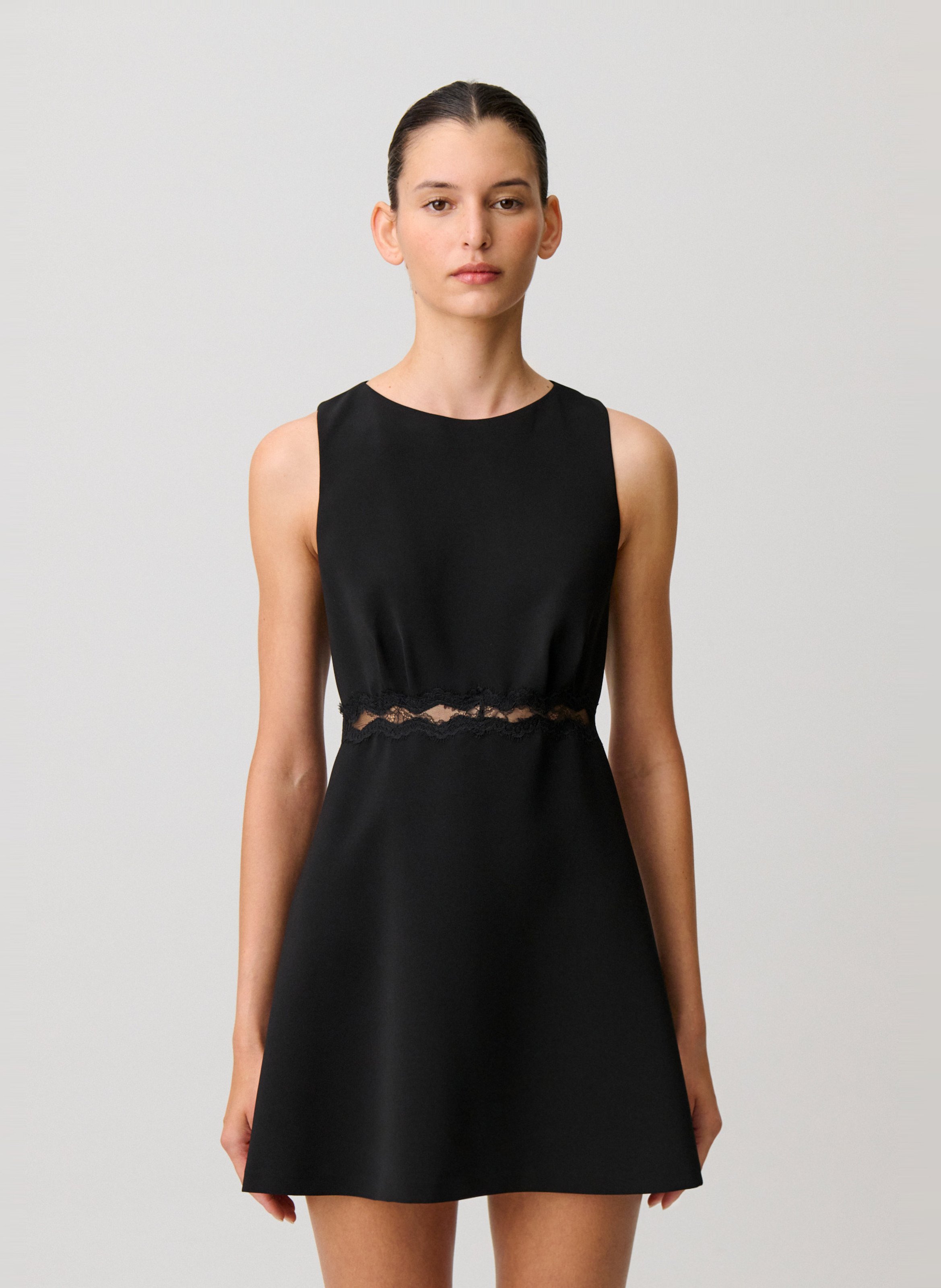 Robe courte col rond reina | Noir CLAUDIE PIERLOT Femme