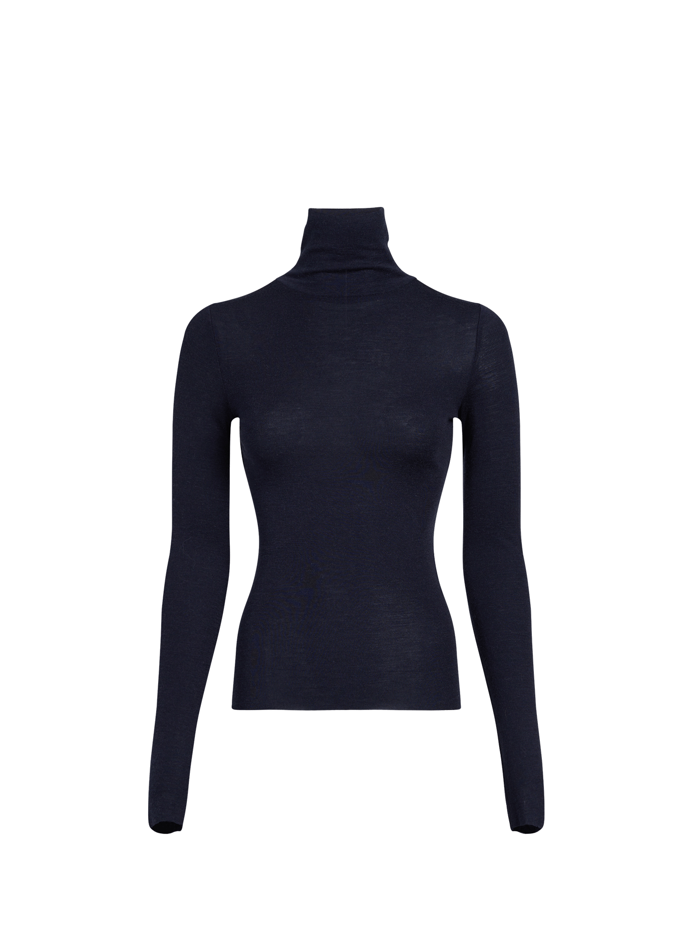Pull uni Bucli à col roulé en laine  SAISON 1865 Bleu