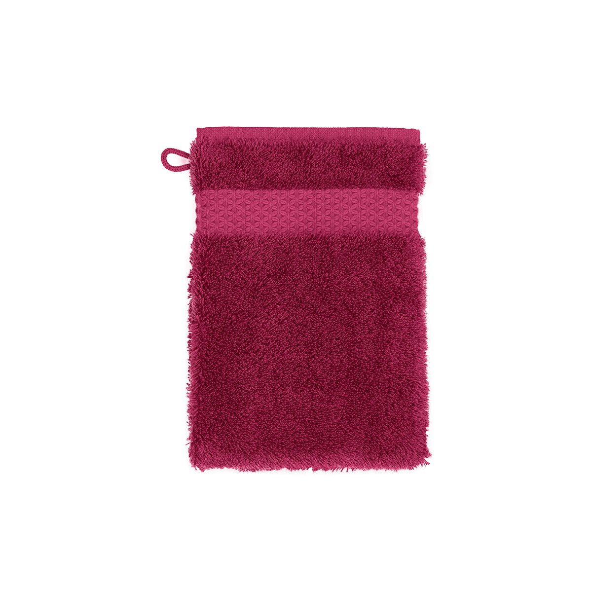 Gant de toilette  en coton modal, etoile  Fushia
