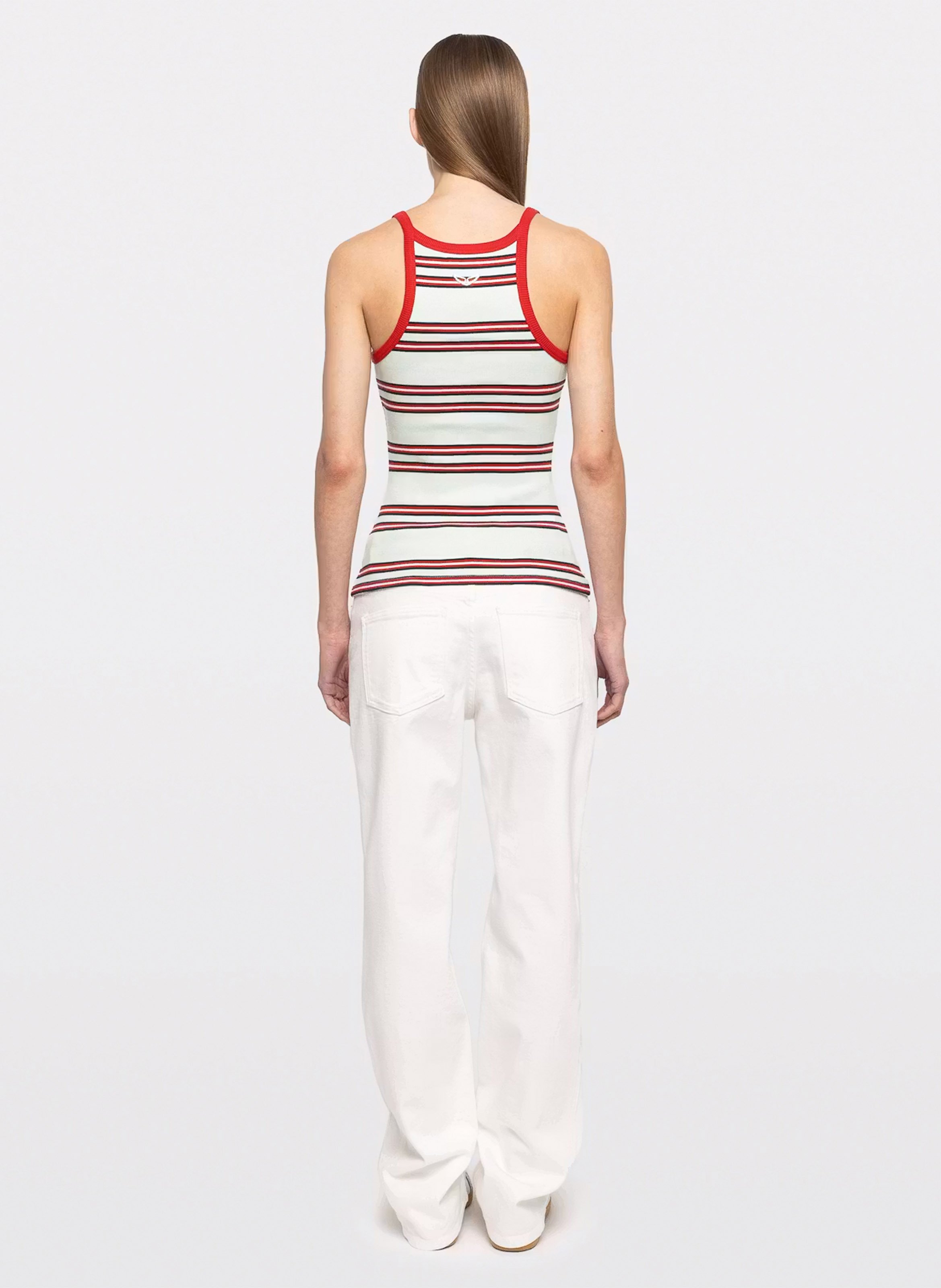 Aansluitende gestreepte katoenen tanktop ZADIG&VOLTAIRE Blauw