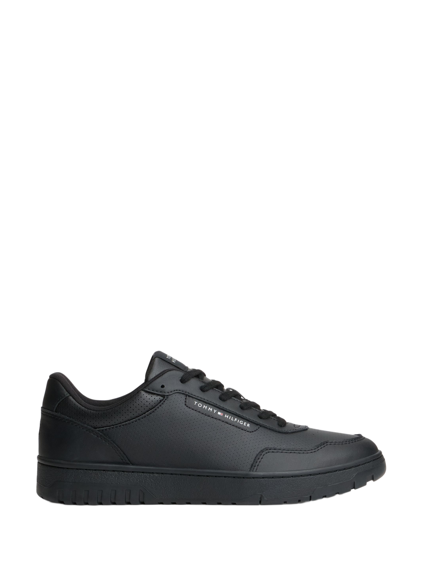 Low-top leather sneakers TOMMY HILFIGER Black