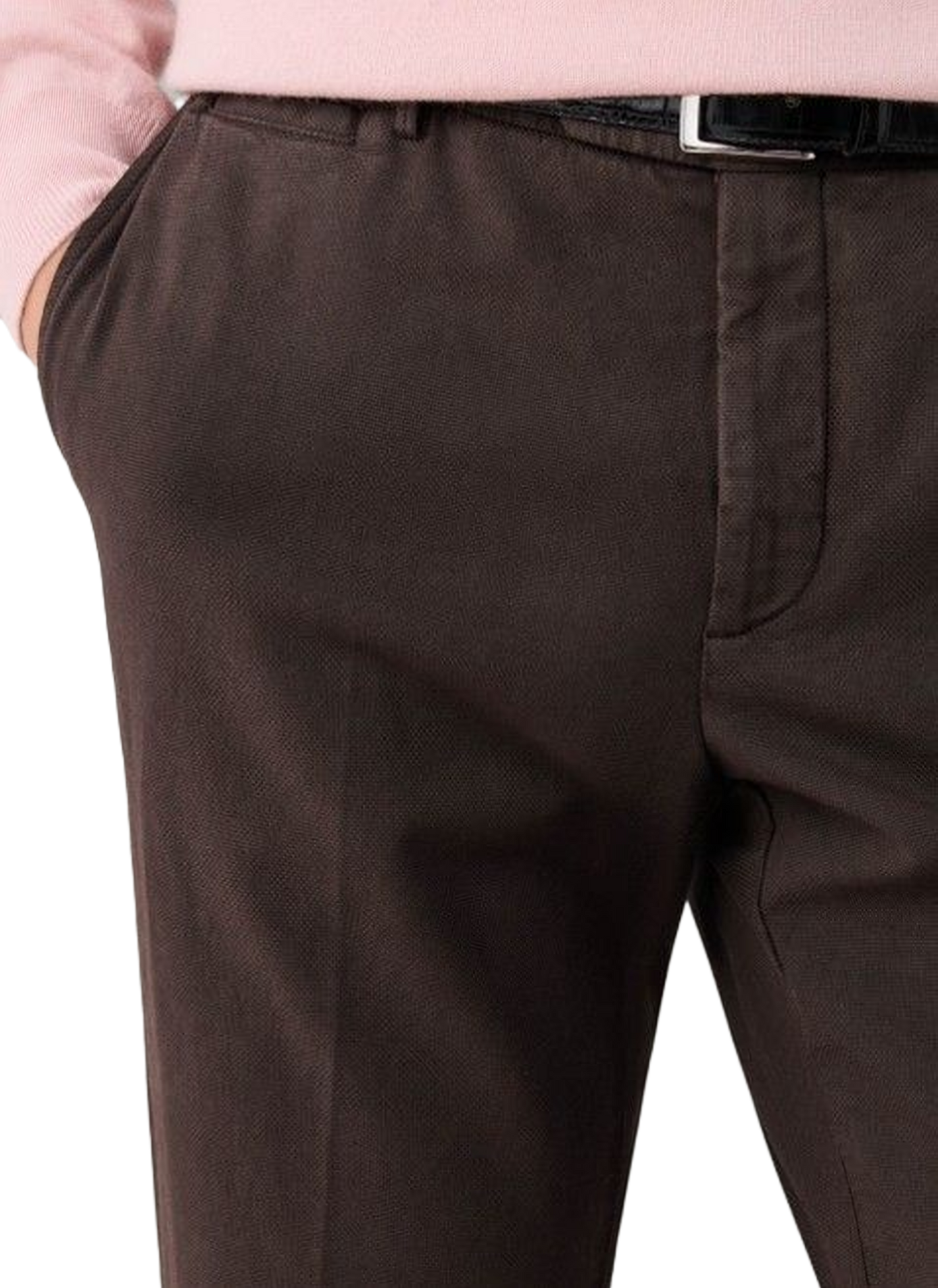 Slim-fit cotton-blend trousers HACKETT Brown