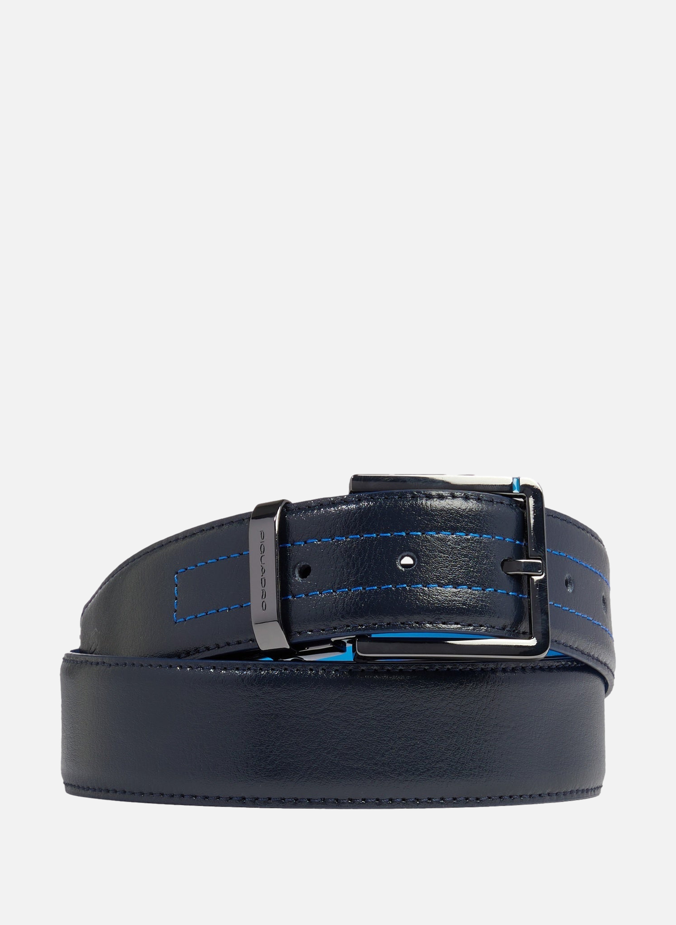 Gürtel herren aus leder mit dornschliesse PIQUADRO Blau