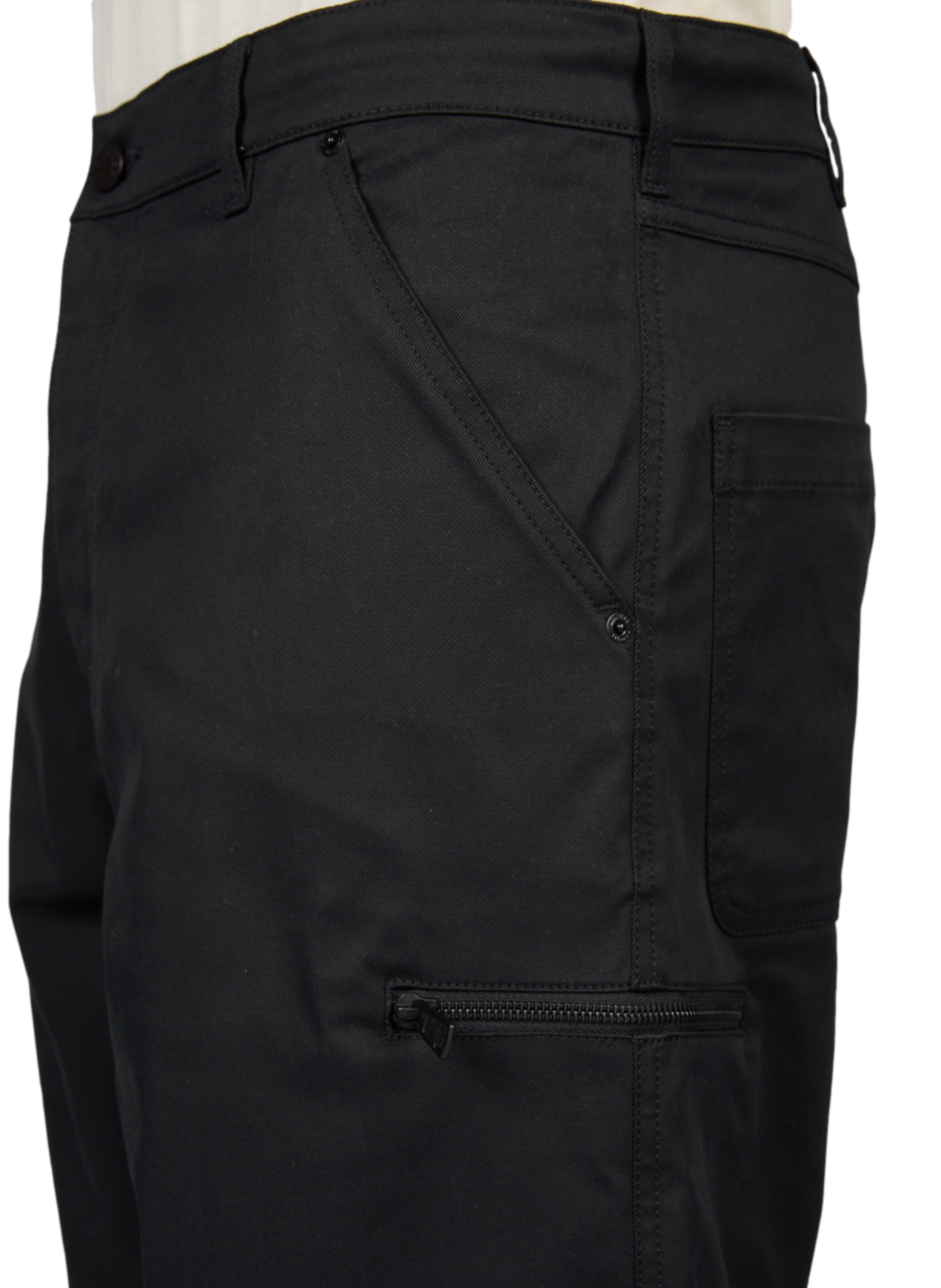 Straight cotton-blend trousers MONCLER Black