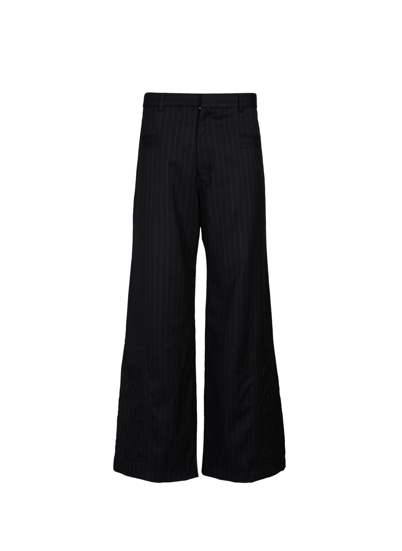 Pantalon Decisiones à détails plissés en laine  CAMPILLO Noir