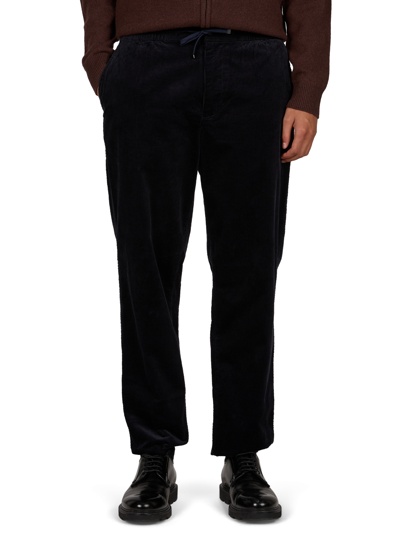 Slim fit ribbed corduroy pants in cotton ARMANI EXCHANGE Blauw