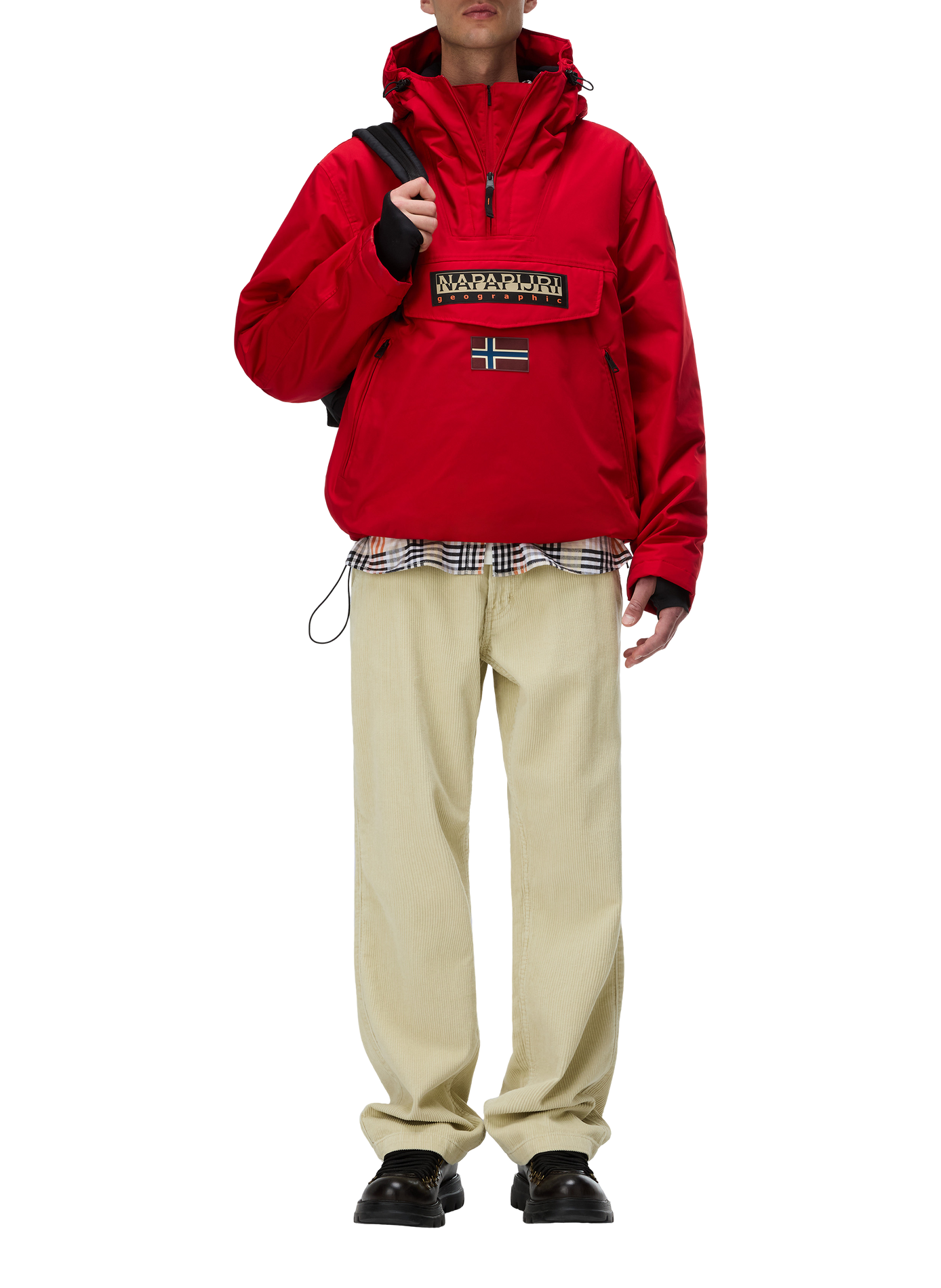 Kapuzenjacke mit Reißverschlusskragen NAPAPIJRI Rot