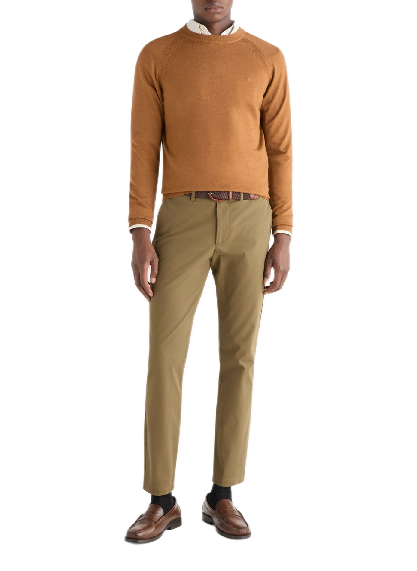 Jersey de algodón orgánico cuello redondo DOCKERS Marrón