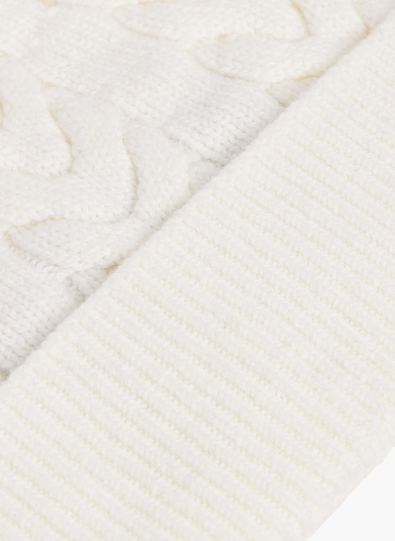 Bonnet cable beanie coupe regular FUSALP Blanc