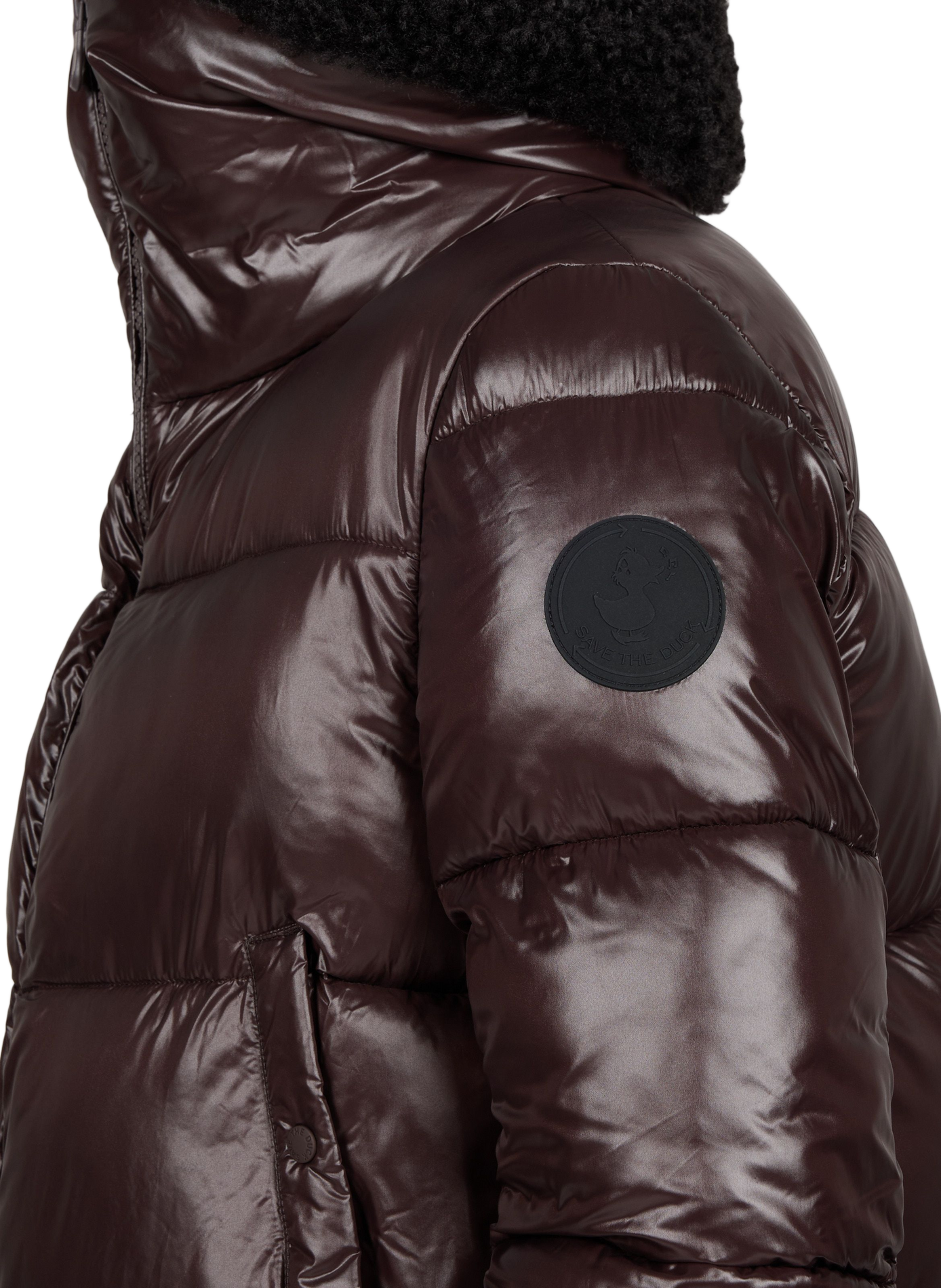 Oversized quilted puffer jacket SAVE THE DUCK Black