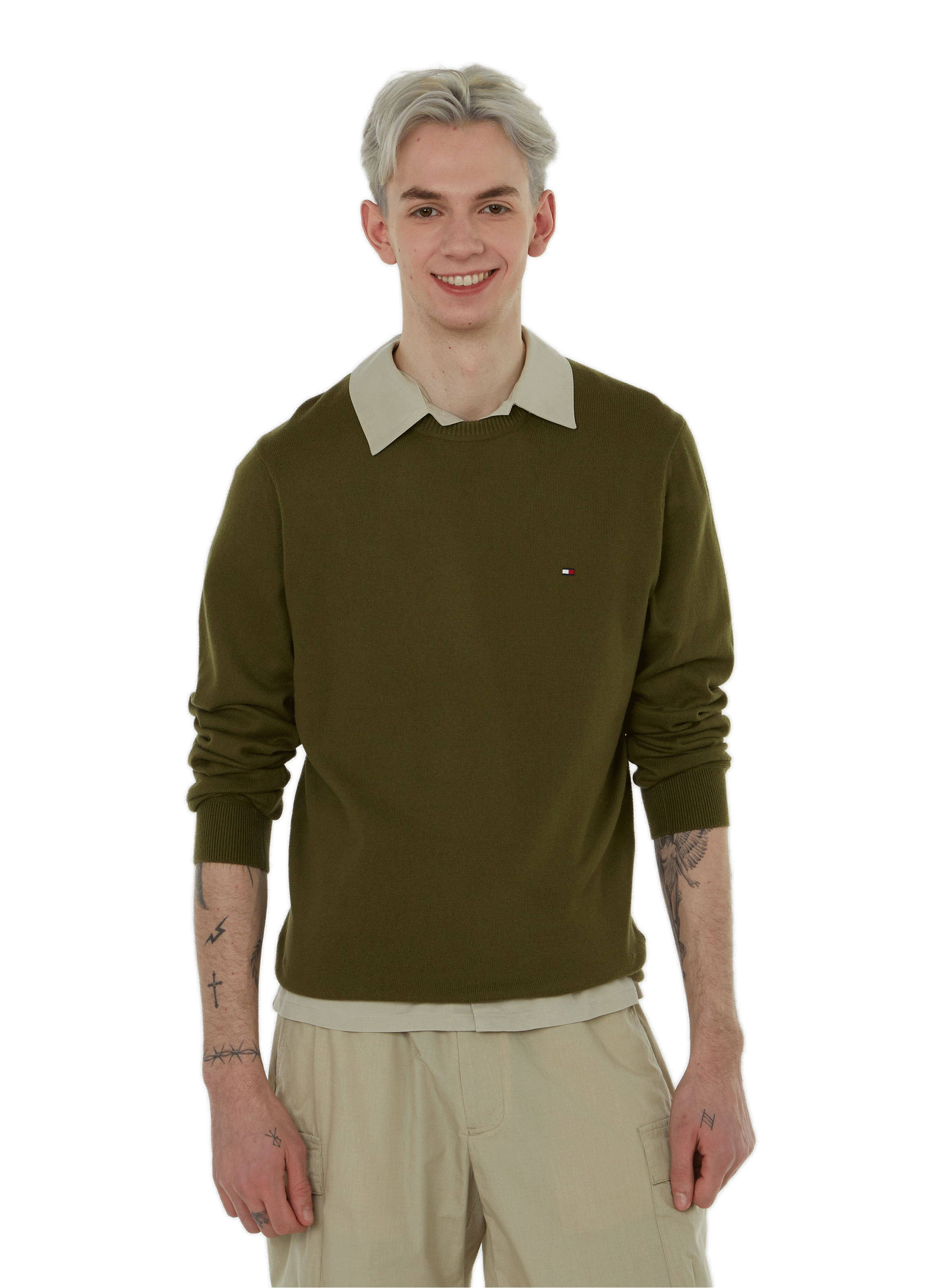 Pull en coton et cachemire mélangé