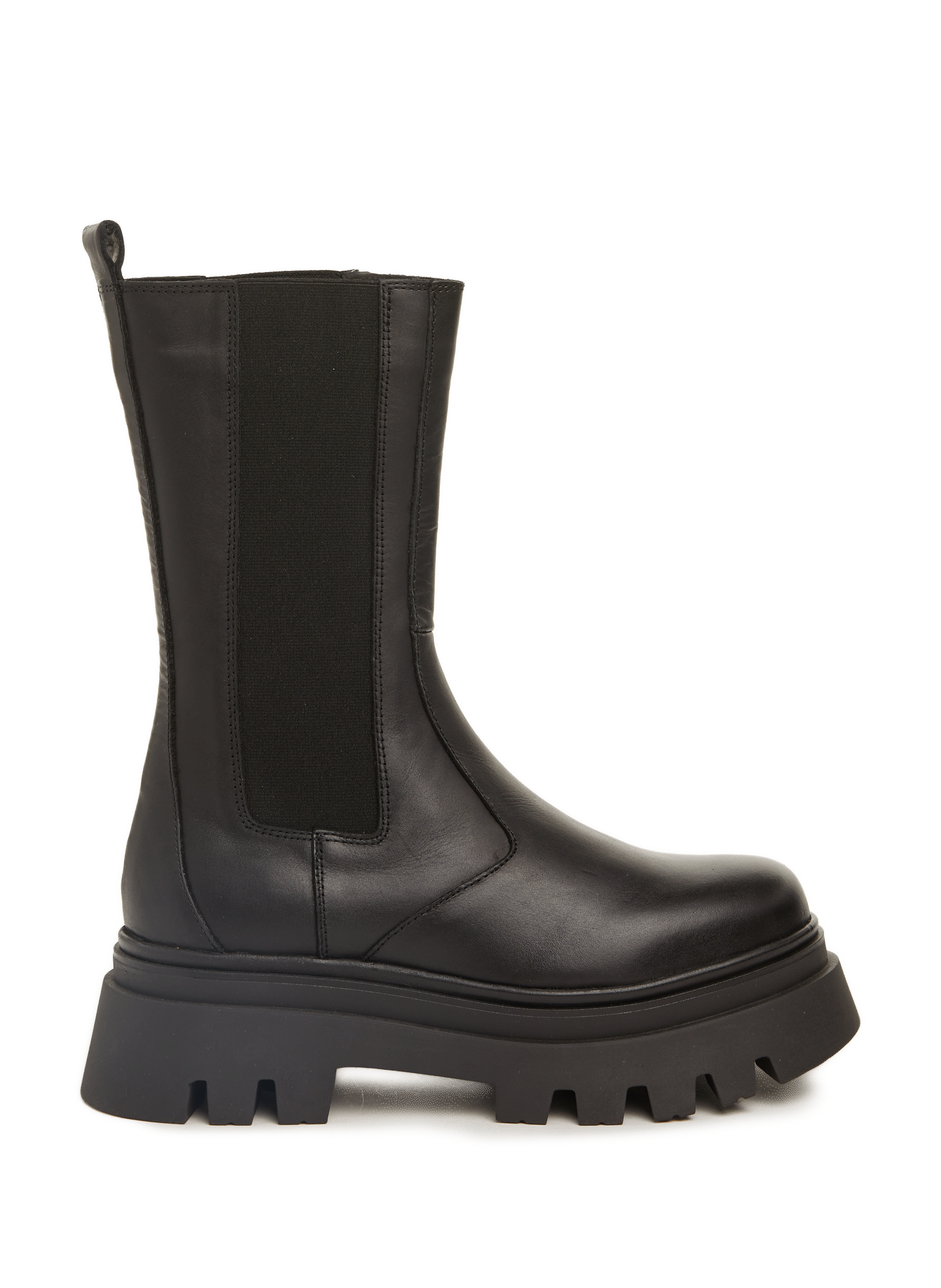 High leather ankle boots ALOHAS Black