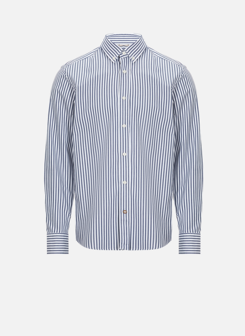 Striped cotton shirt BlueHUGO BOSS 