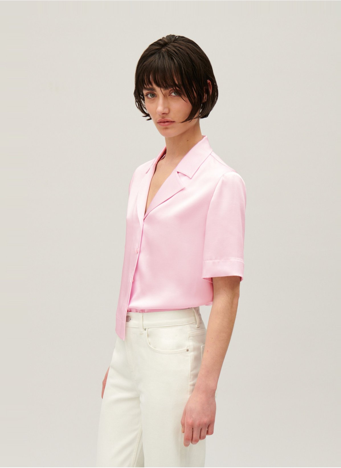 Veste Protection Solaire Femme Soie Glacée - Coupe Ample, Manches Courtes, Légère Et Respirante