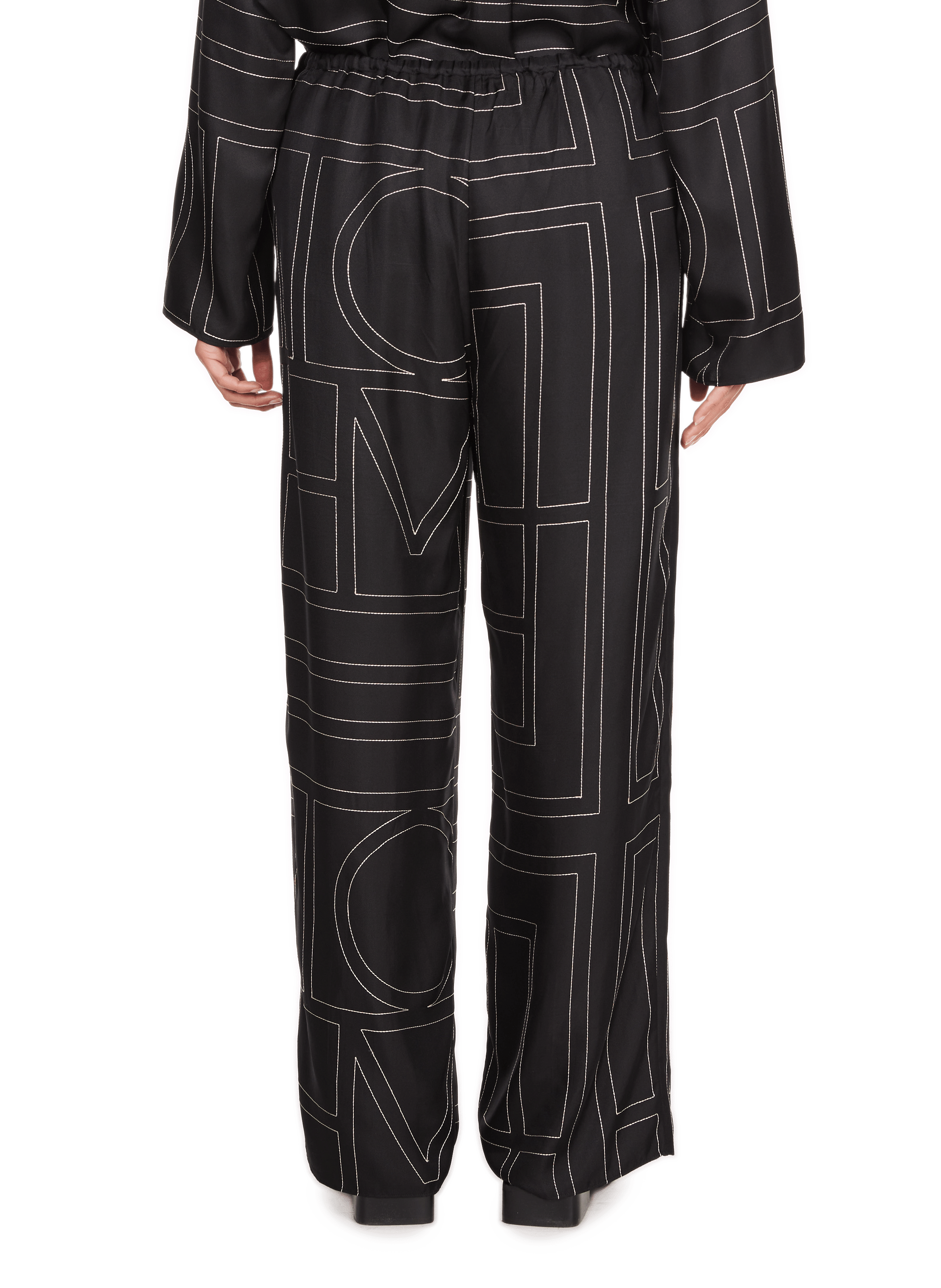 Pantalon à motifs TOTEME Noir