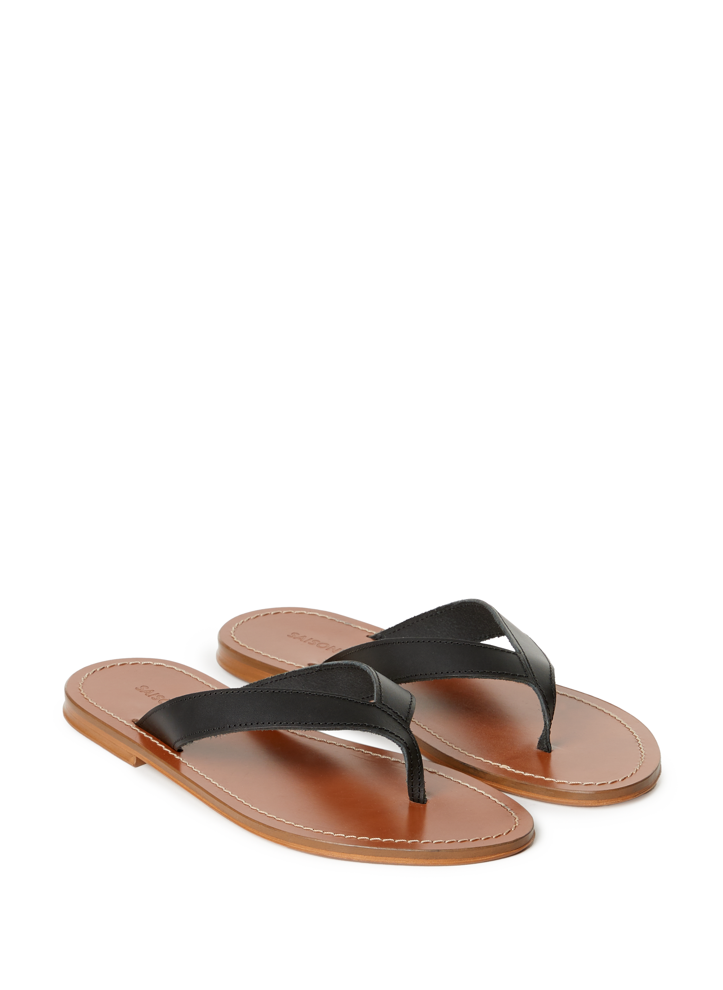 Leather sandals SAISON 1865 Black