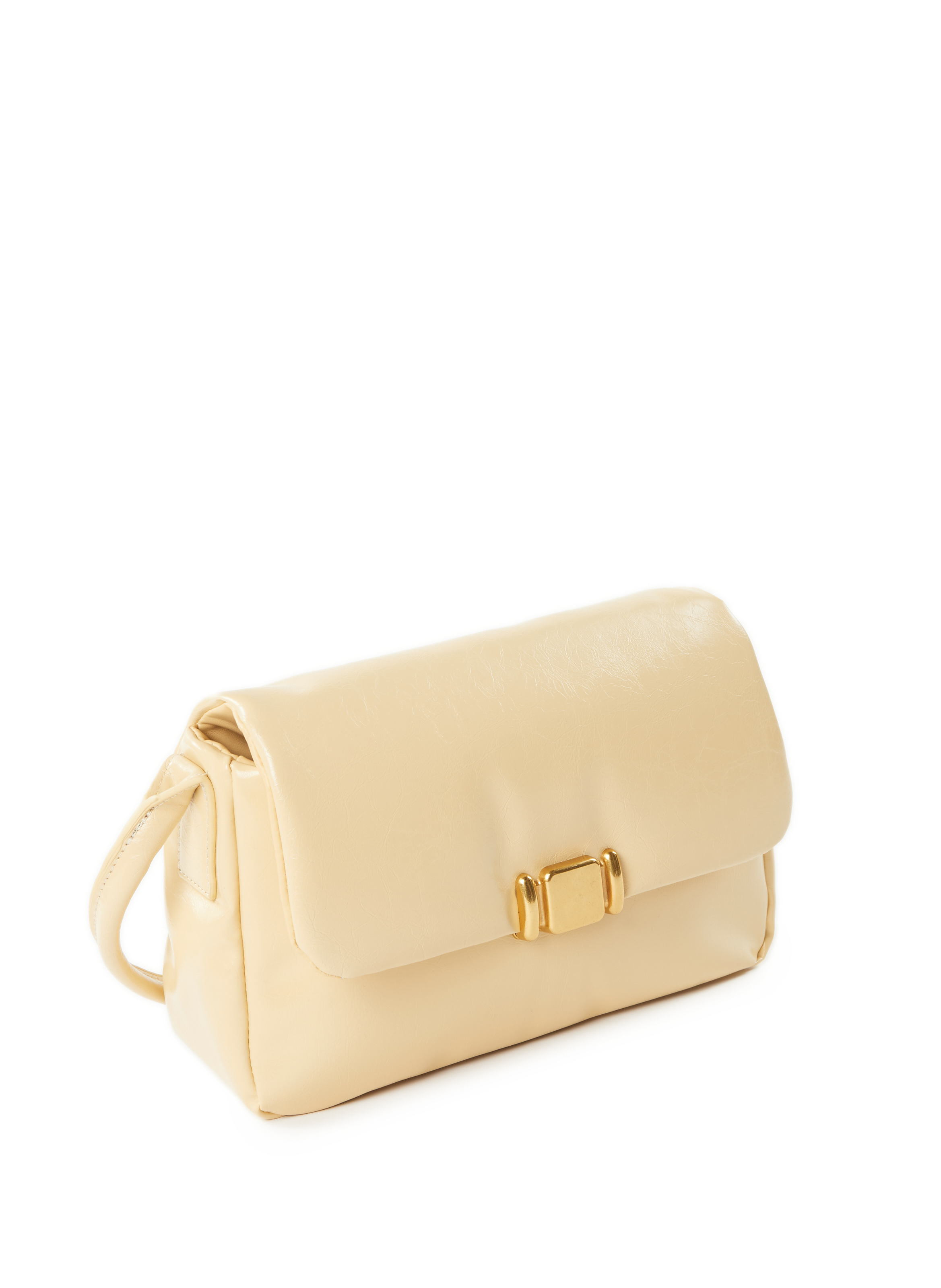 Sac à main effet cuir vieilli AU PRINTEMPS PARIS Jaune