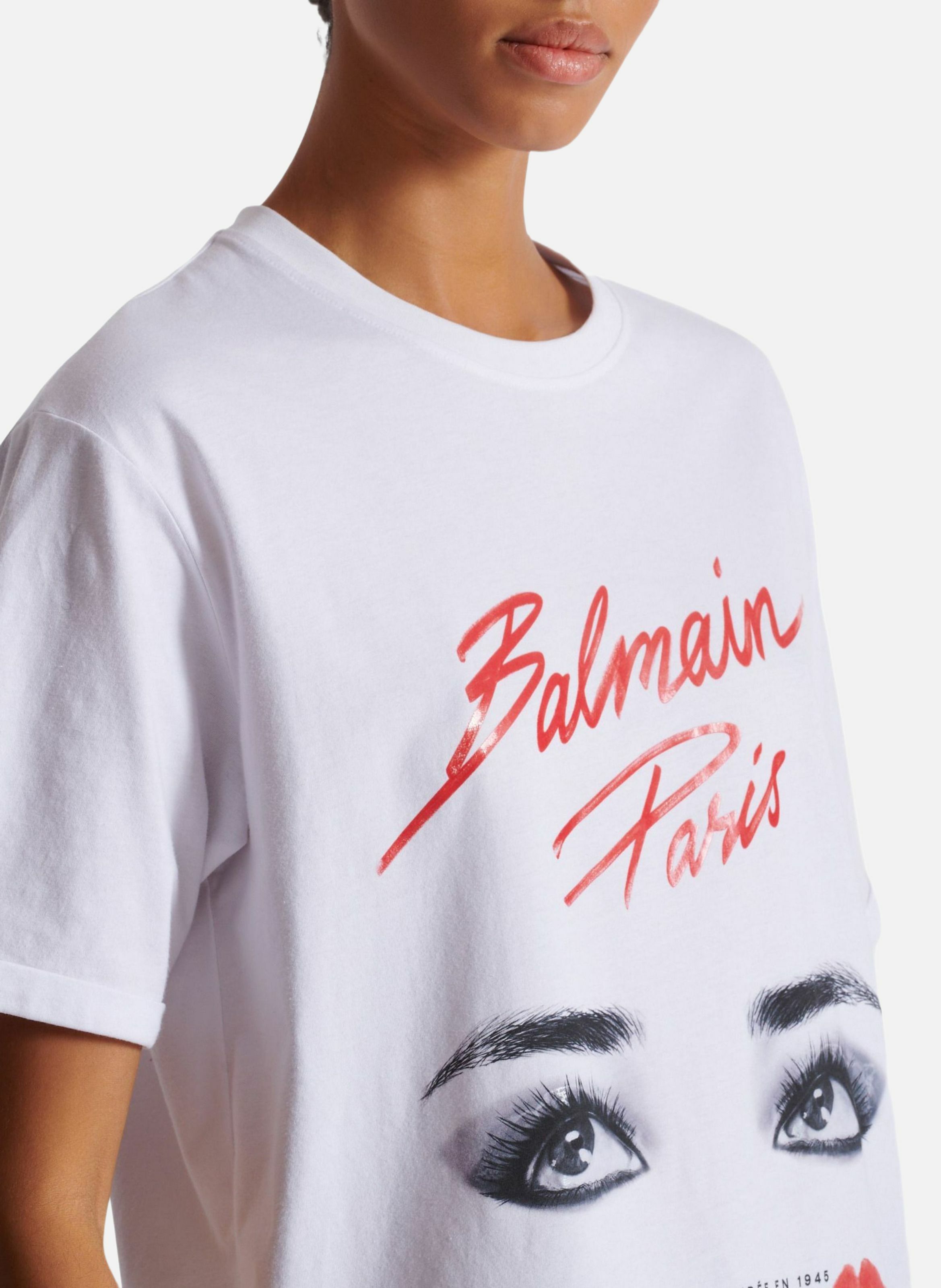 T-shirt à manches courtes imprimé balmain beauty BALMAIN Blanc