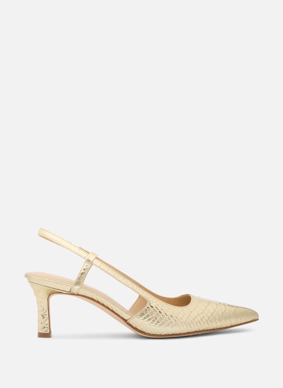 Leather Alora slingbacks Golden by MICHAEL KORS MICHAEL KORS Leather Alora slingbacks Golden